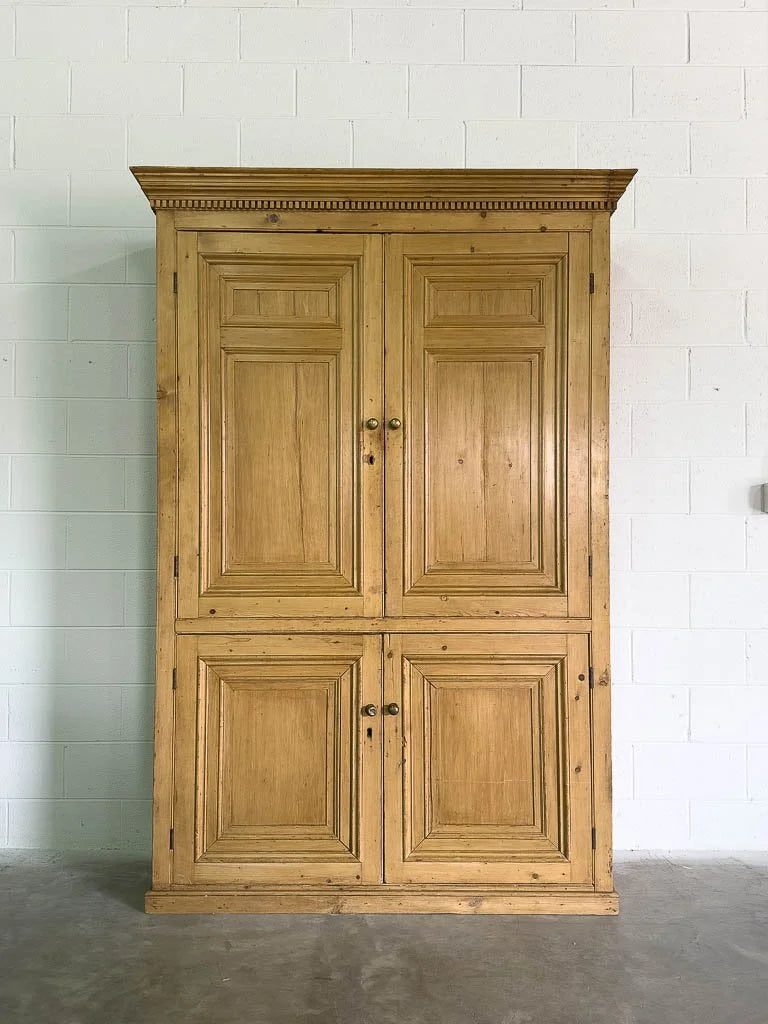 Incredible English pine housekeepers cupboard