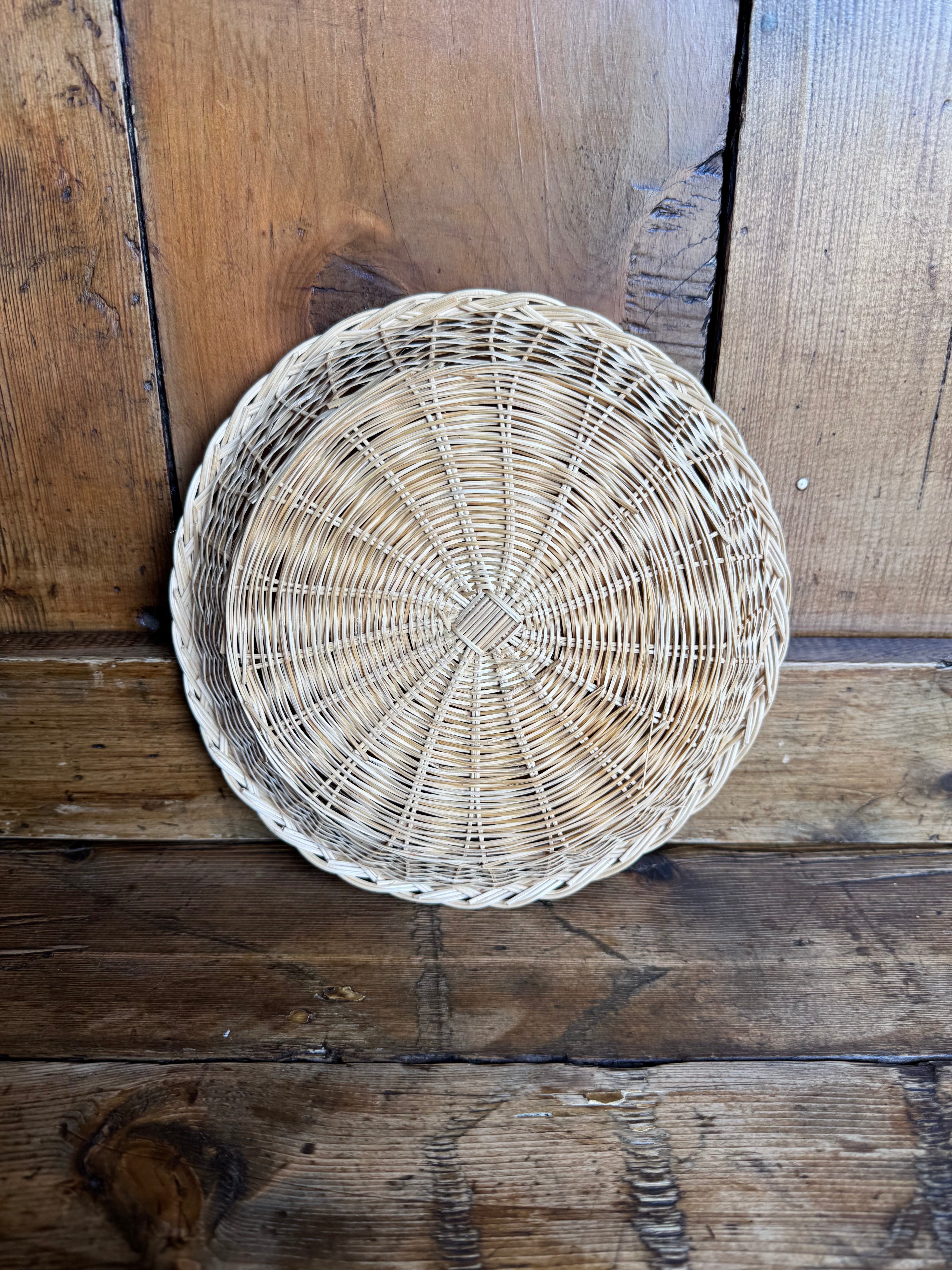 Vintage wicker trays