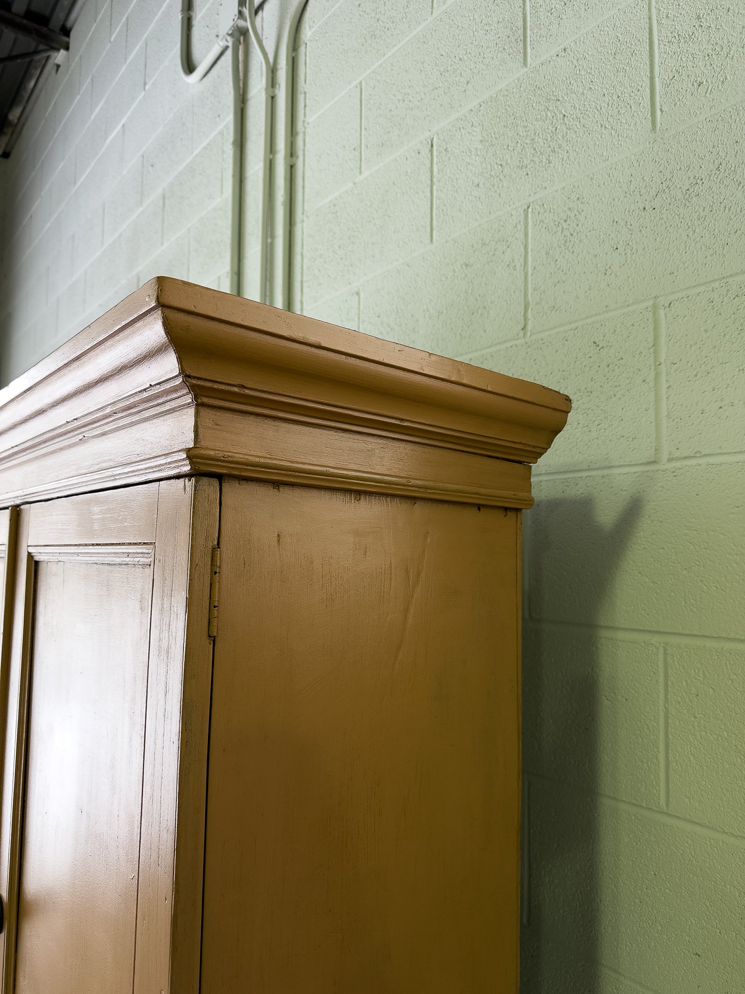 Painted antique pine housekeepers cupboard