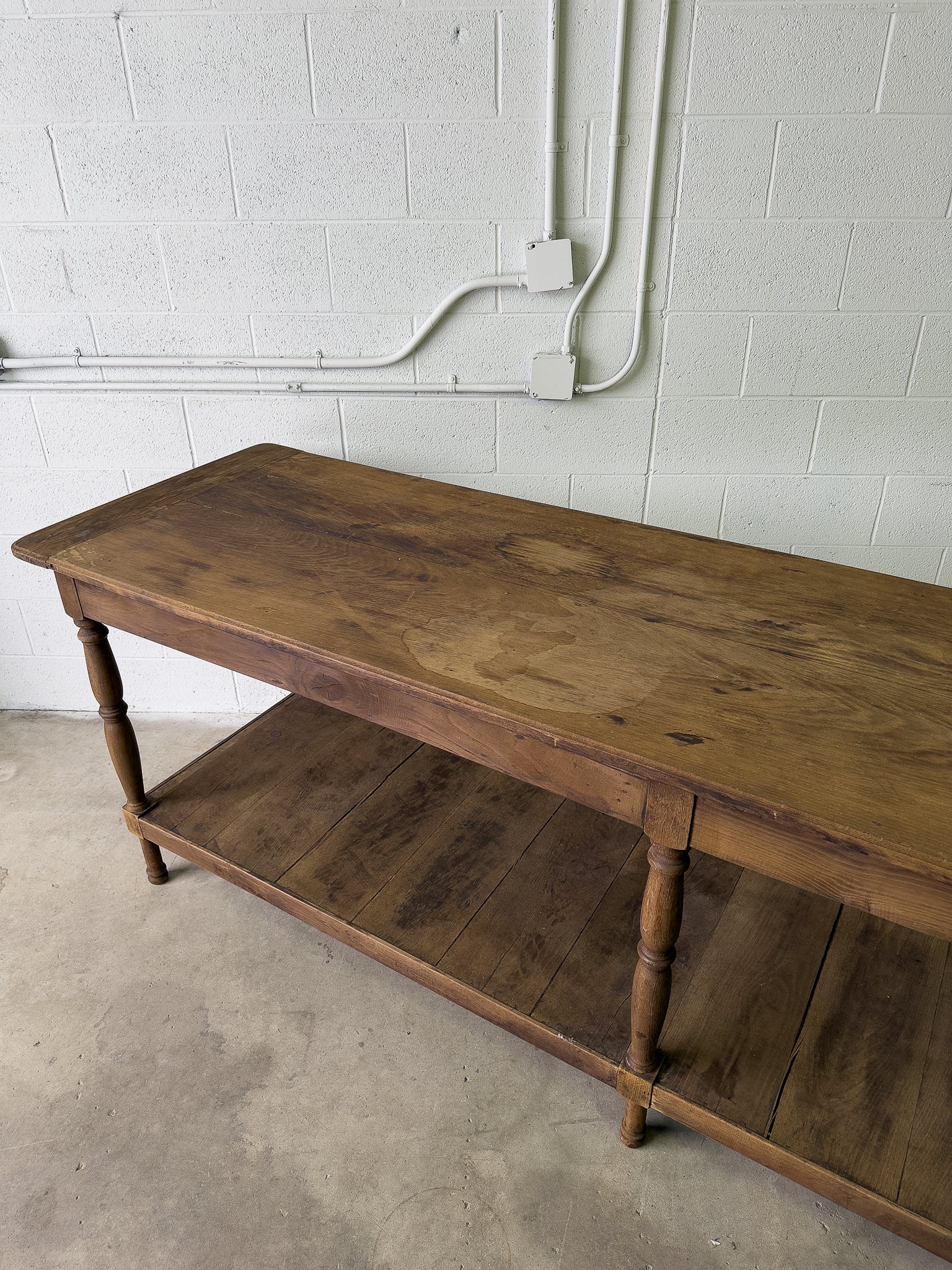 Large antique French drapers table