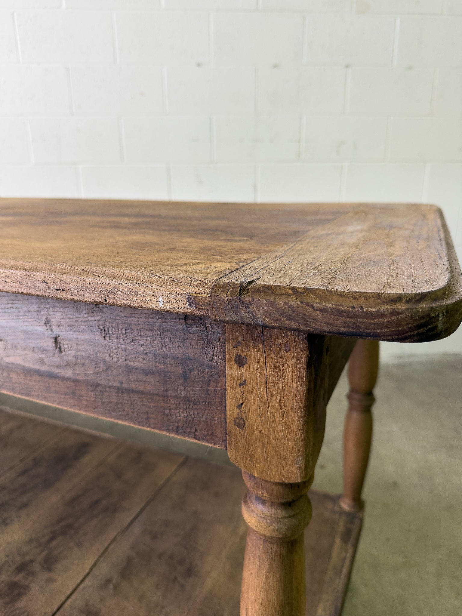 Large antique French drapers table