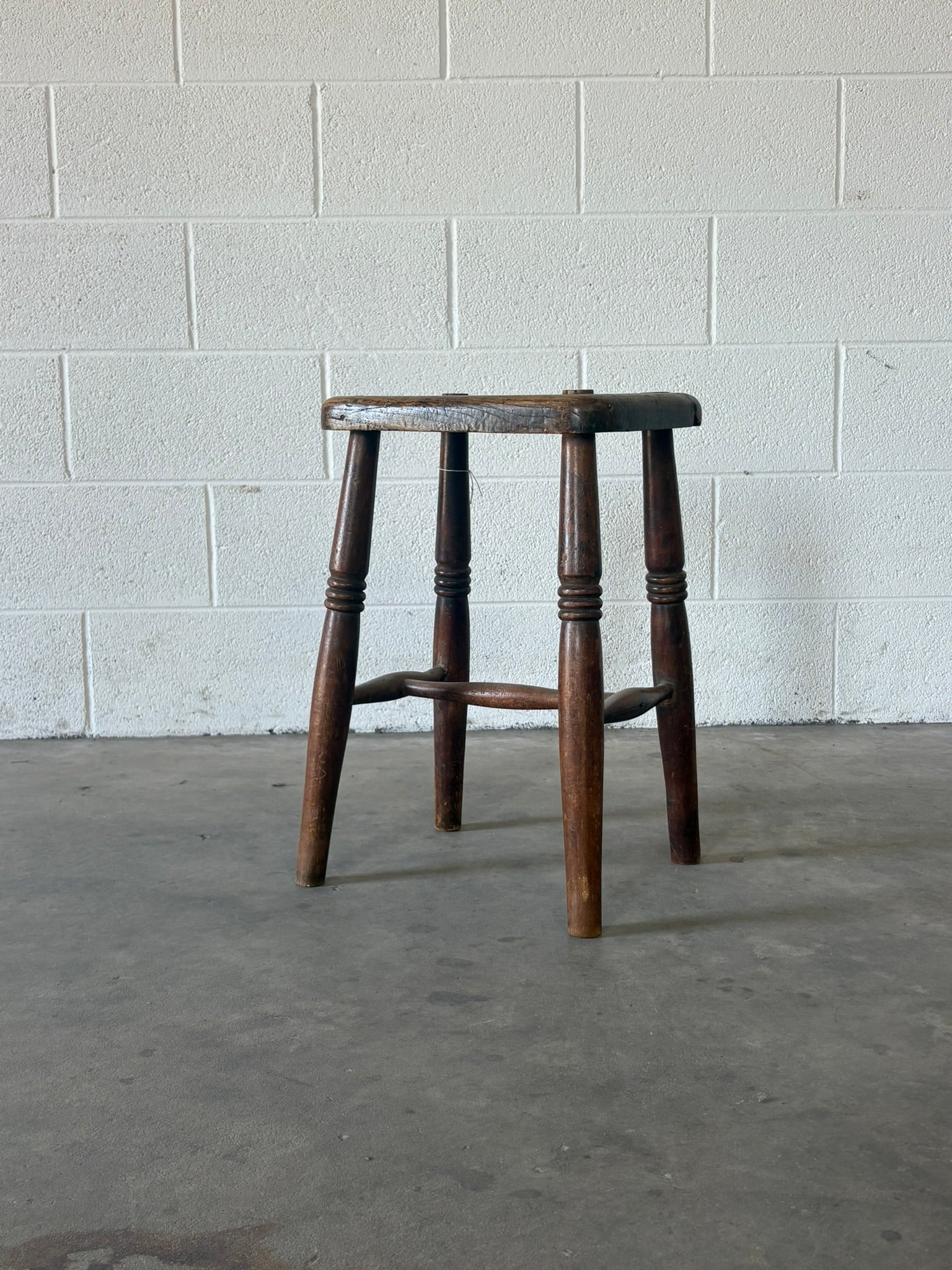 Antique Oak English Stool