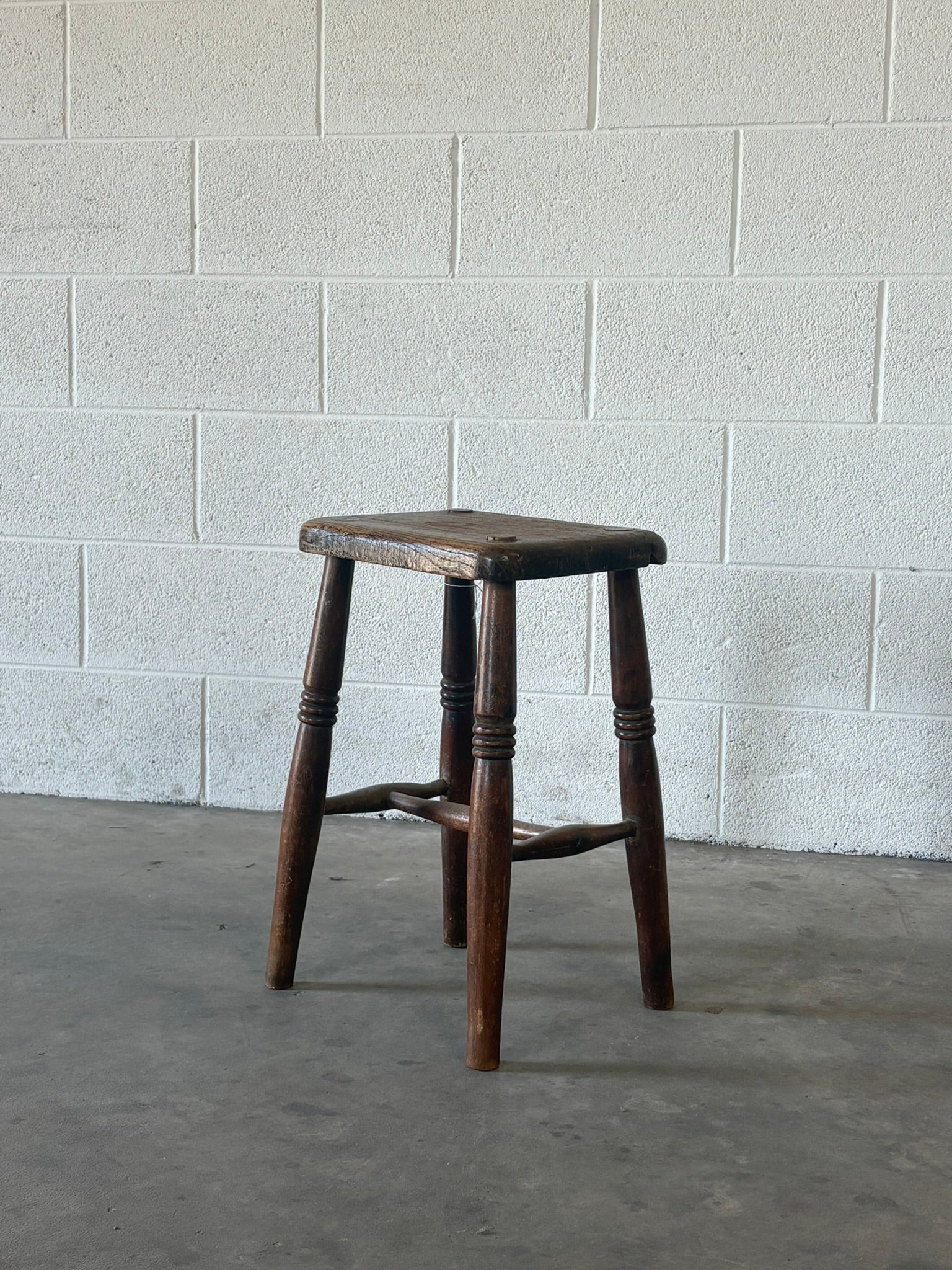 Antique Oak English Stool