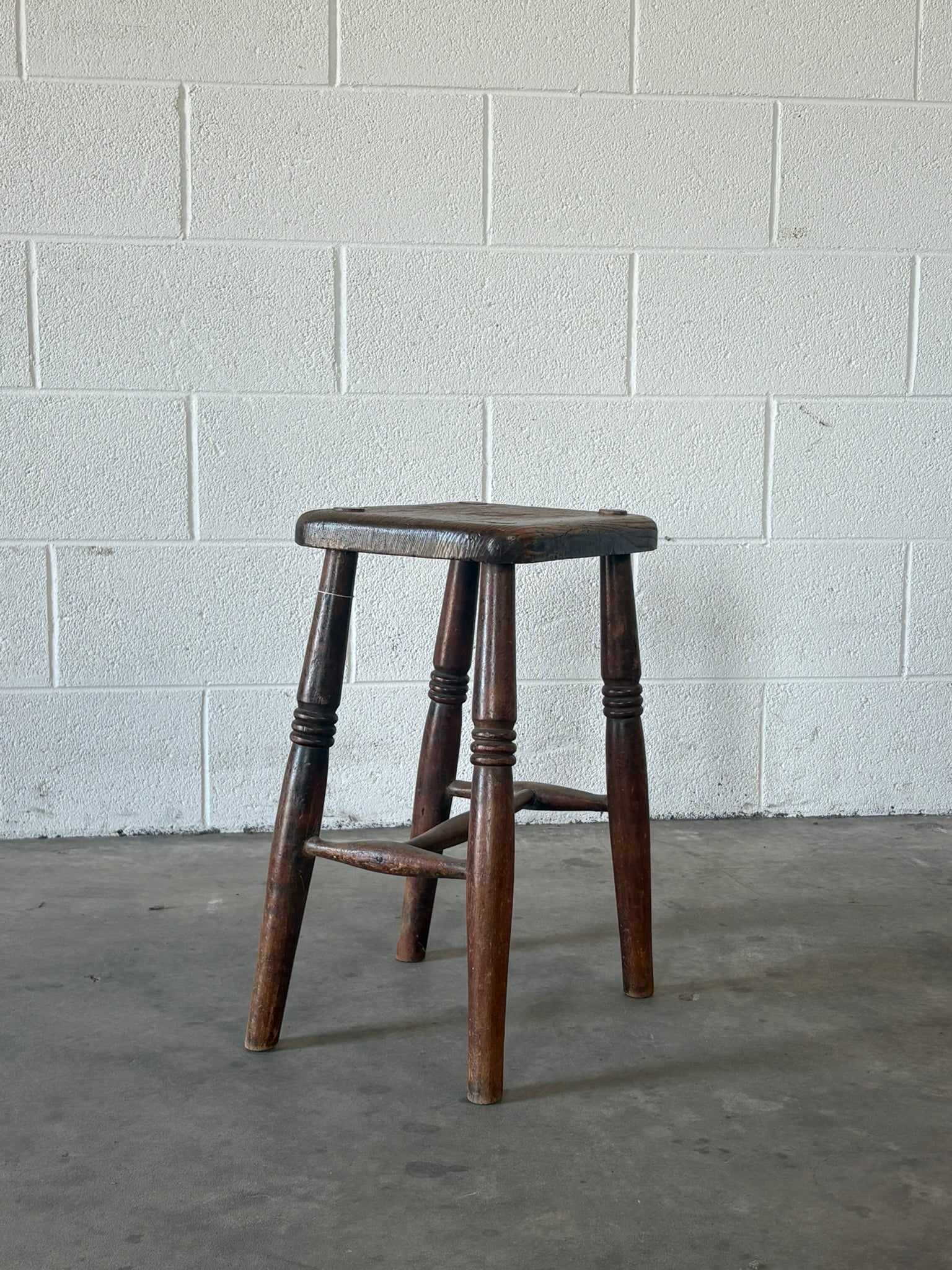 Antique Oak English Stool