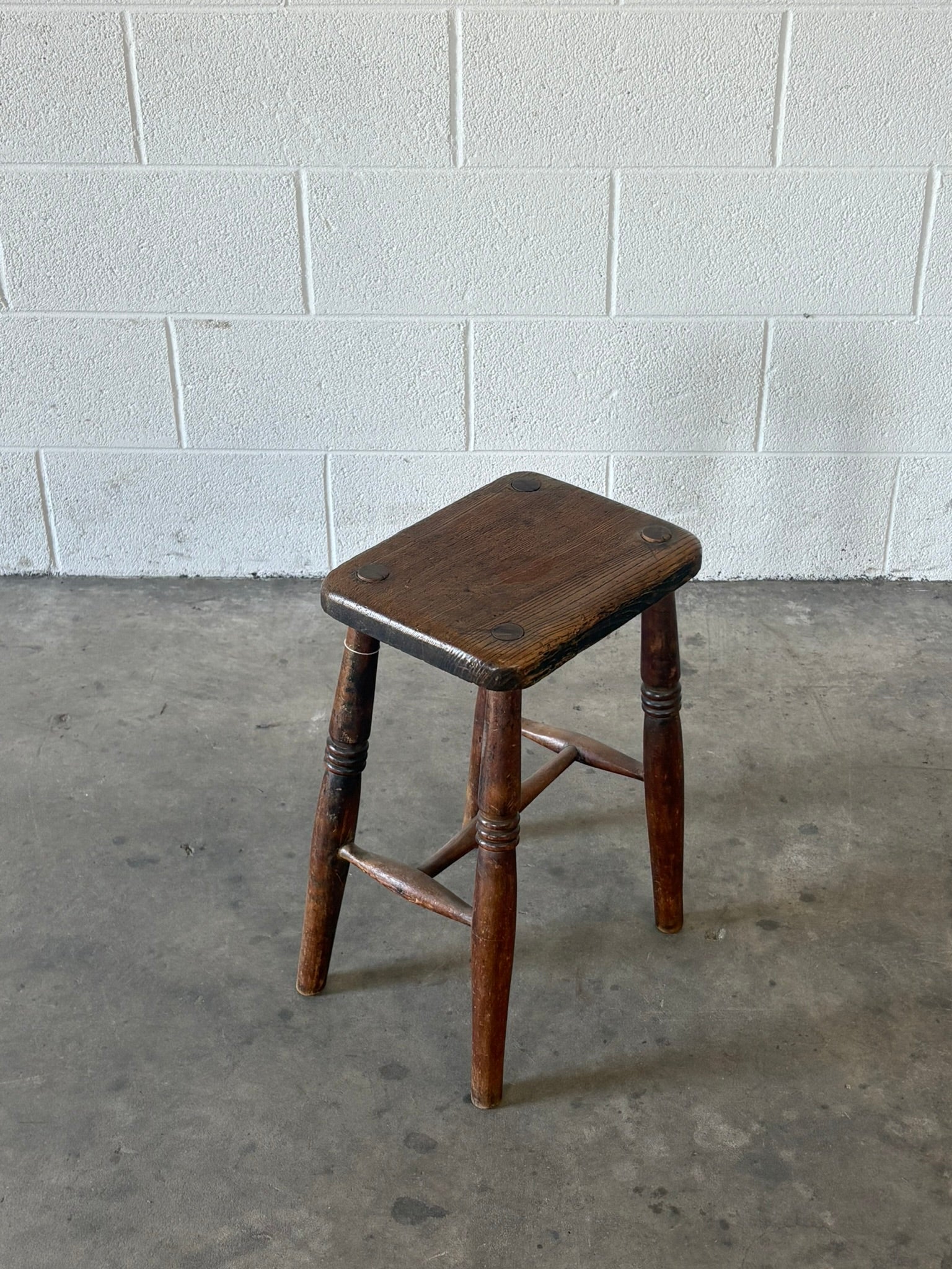 Antique Oak English Stool