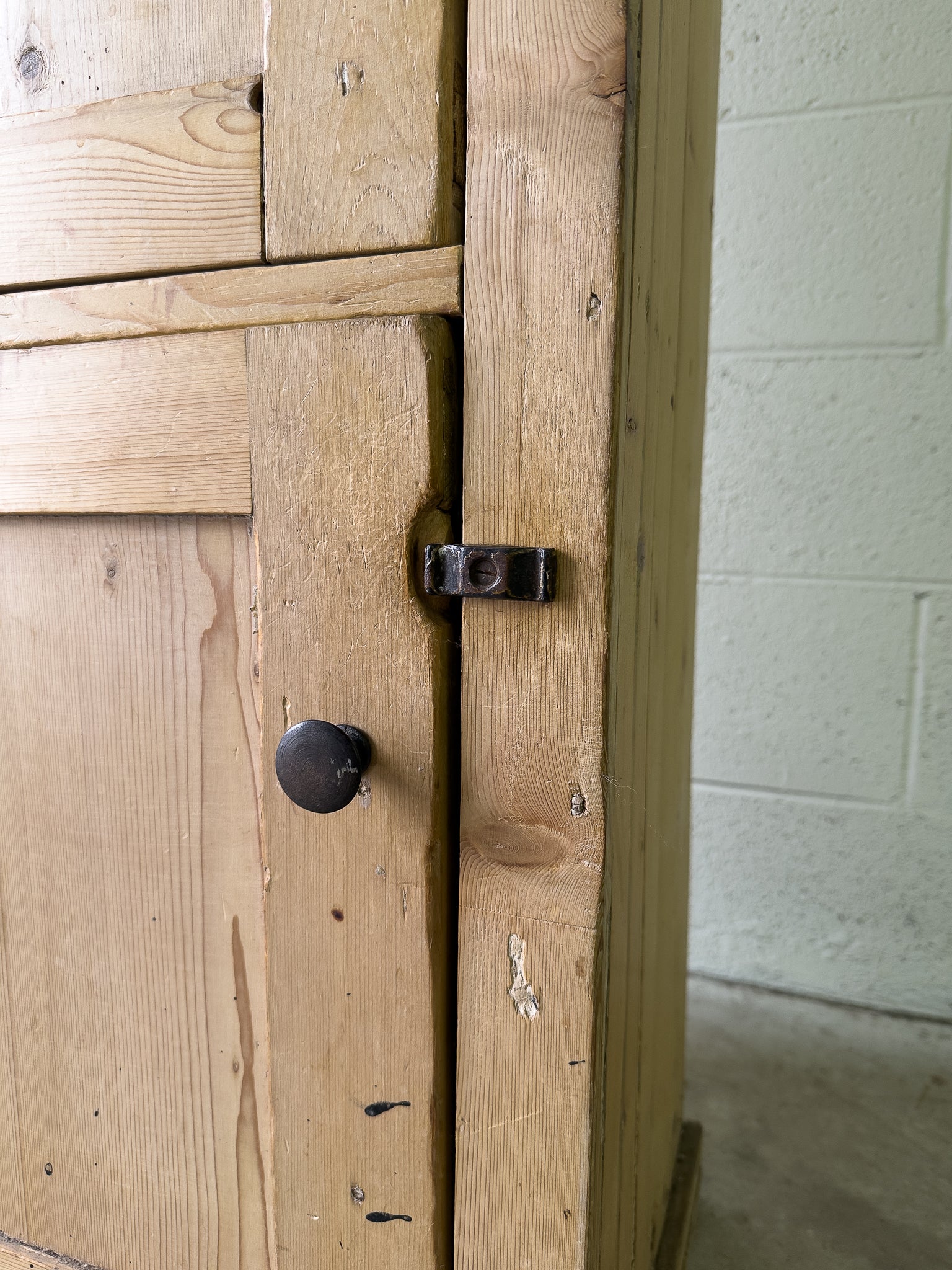 3 door antique pine cupboard