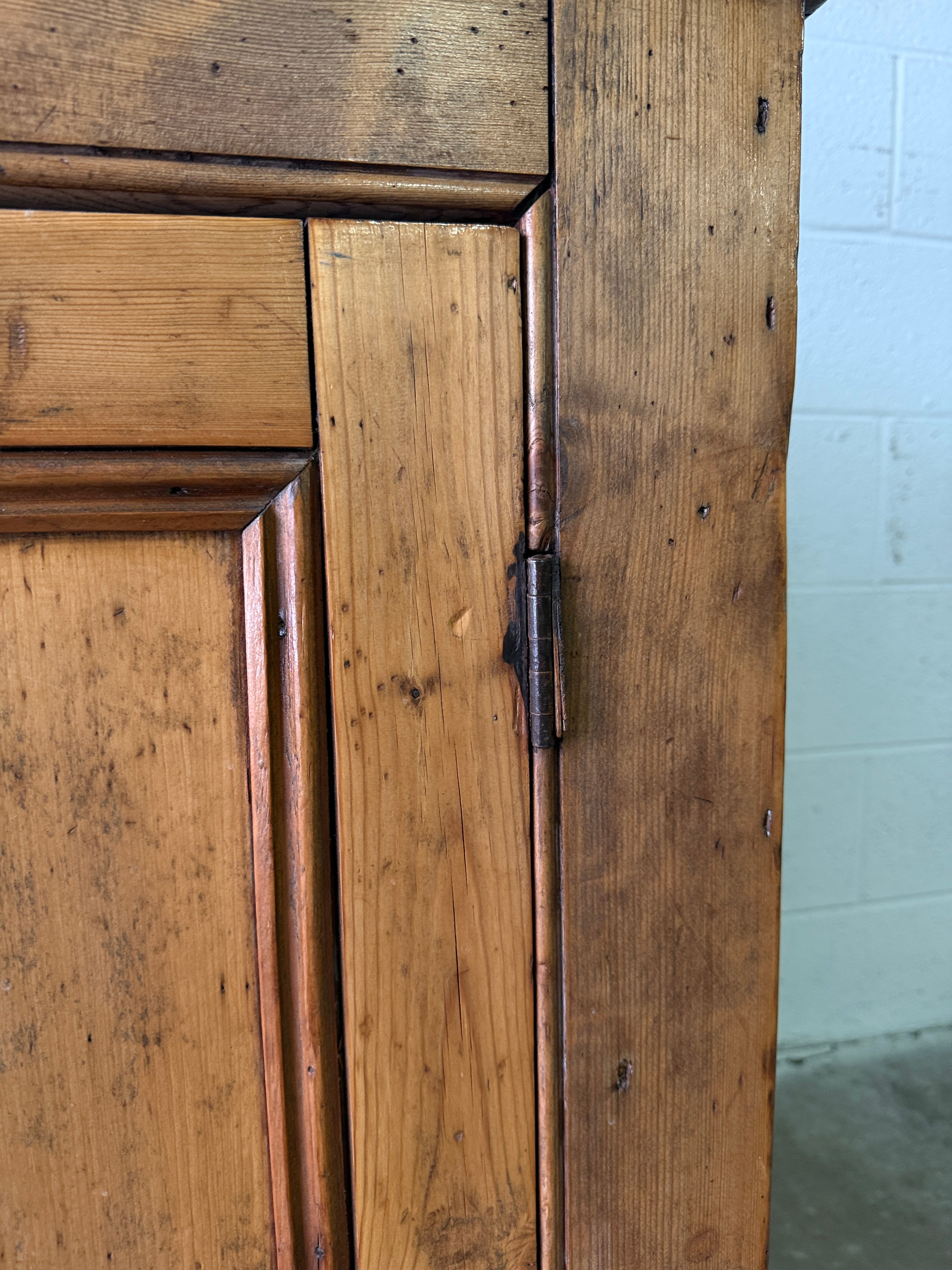 Antique pine sideboard with gallery back