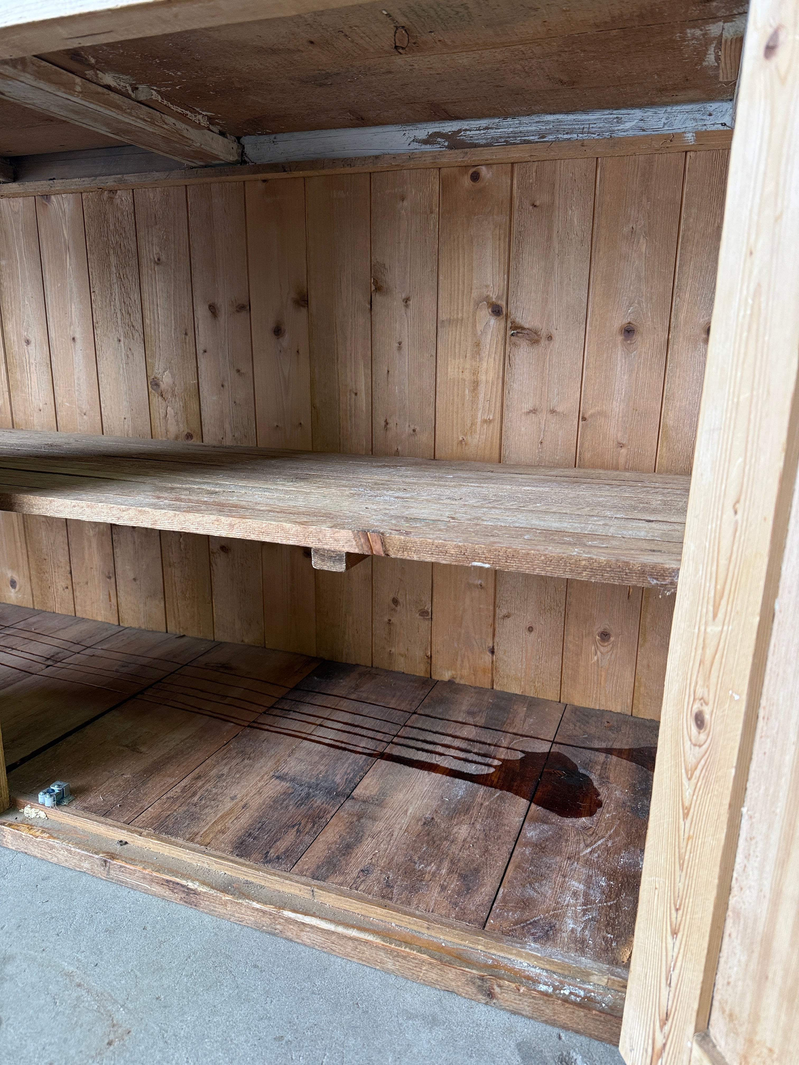Antique pine sideboard with ring pulls