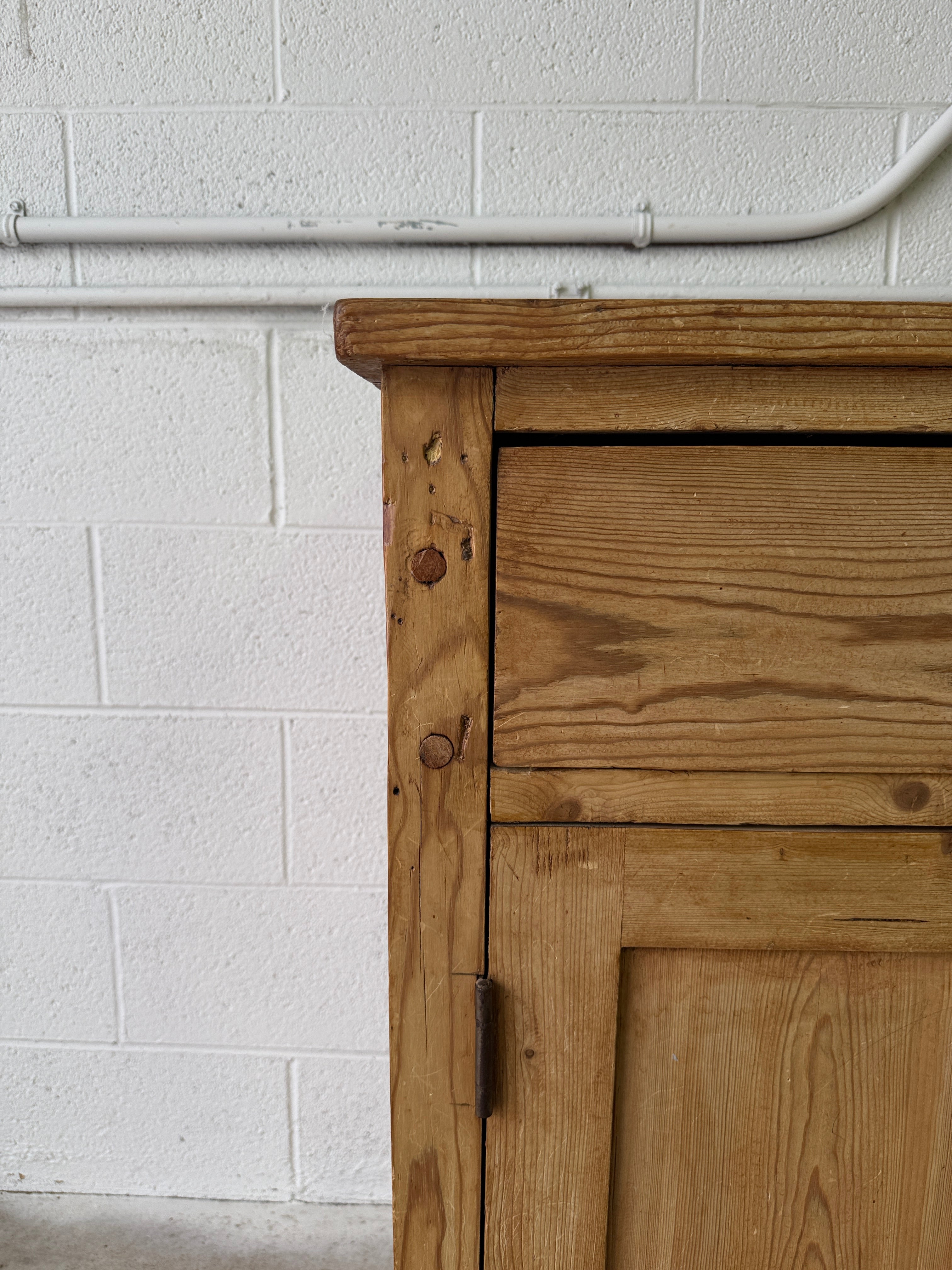 Antique pine sideboard with ring pulls