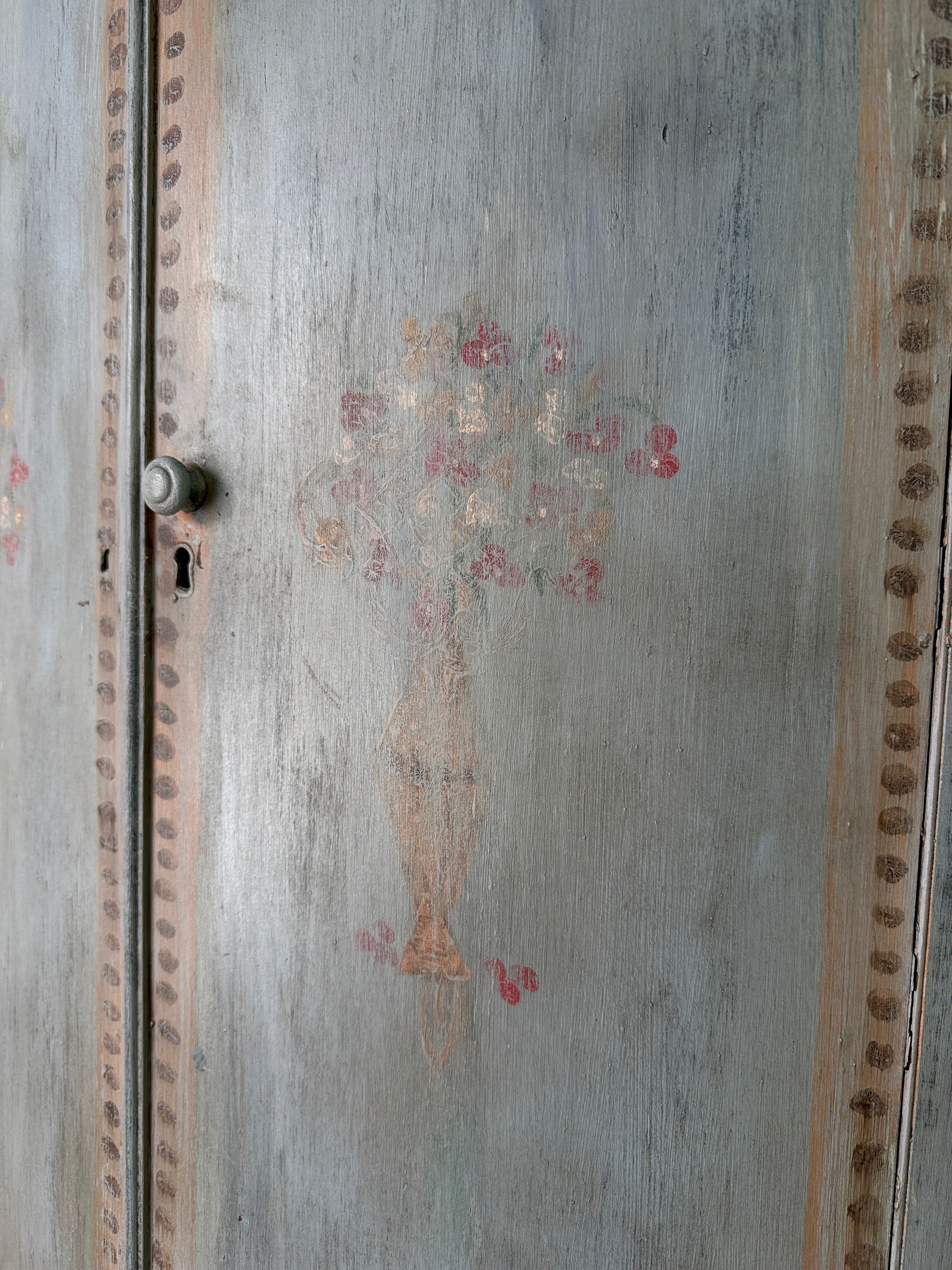 Antique Swedish corner cabinet