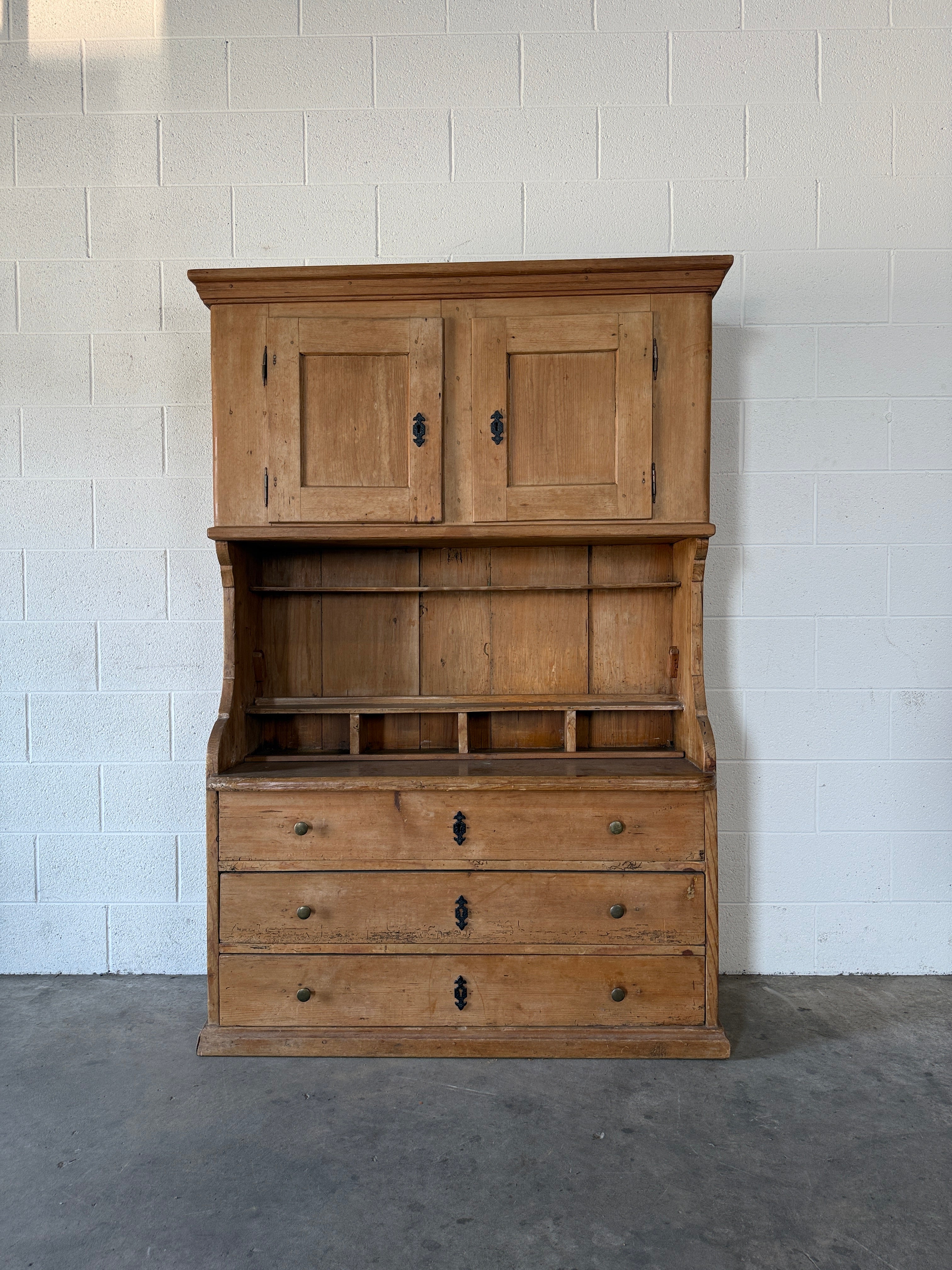 Antique Pine Hutch or Kitchen Cupboard