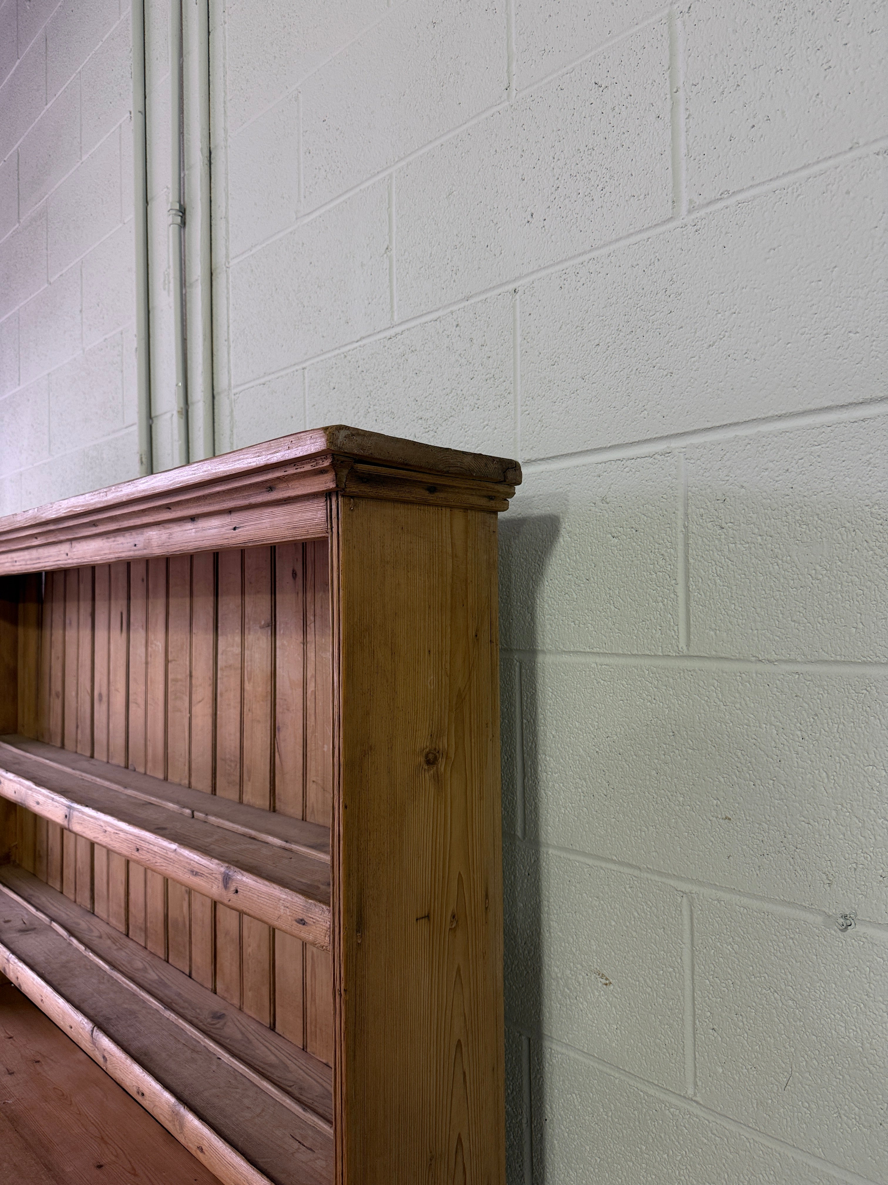 Petite antique pine hutch