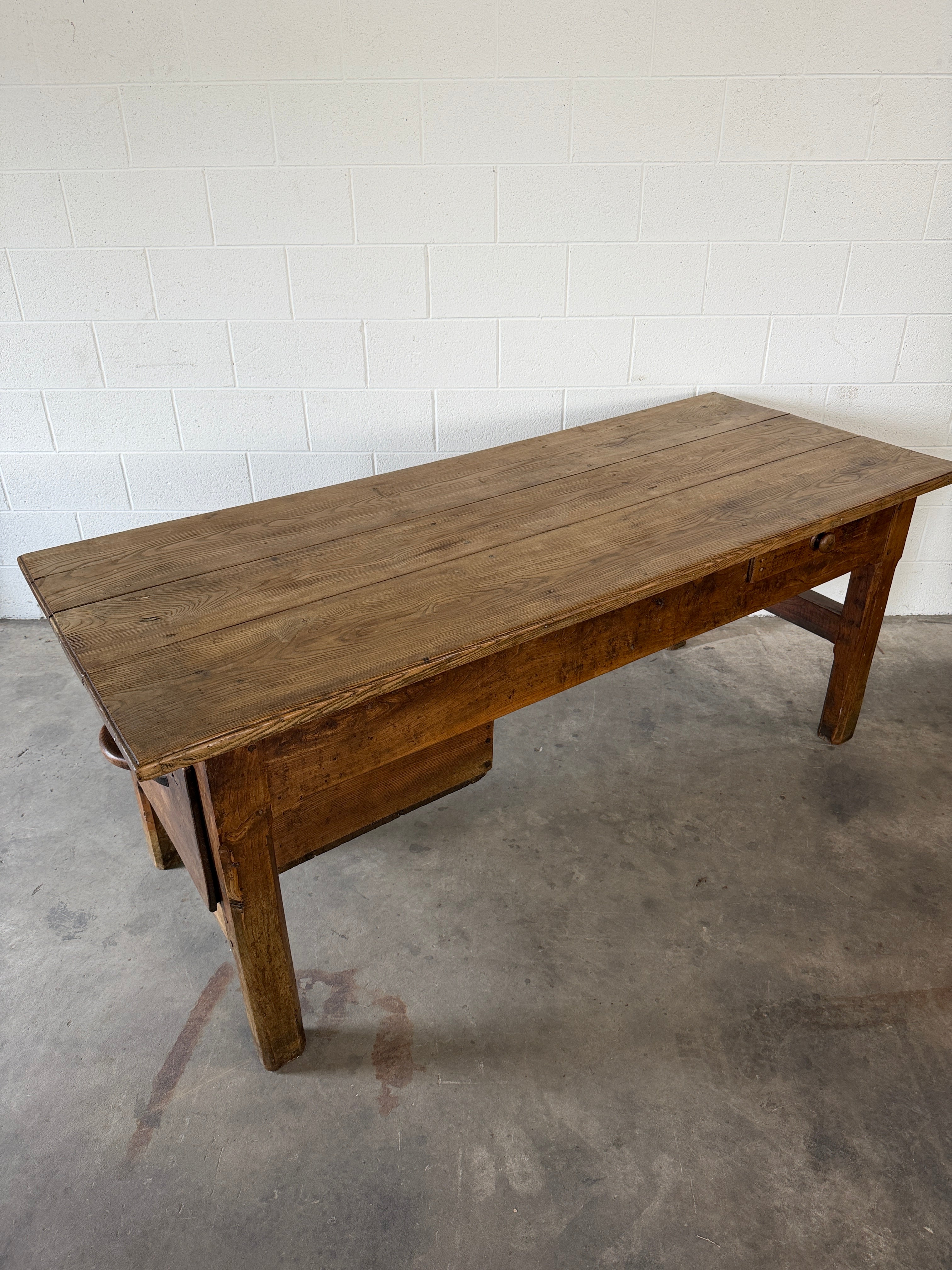 Antique French Bakers Table with proofing drawer