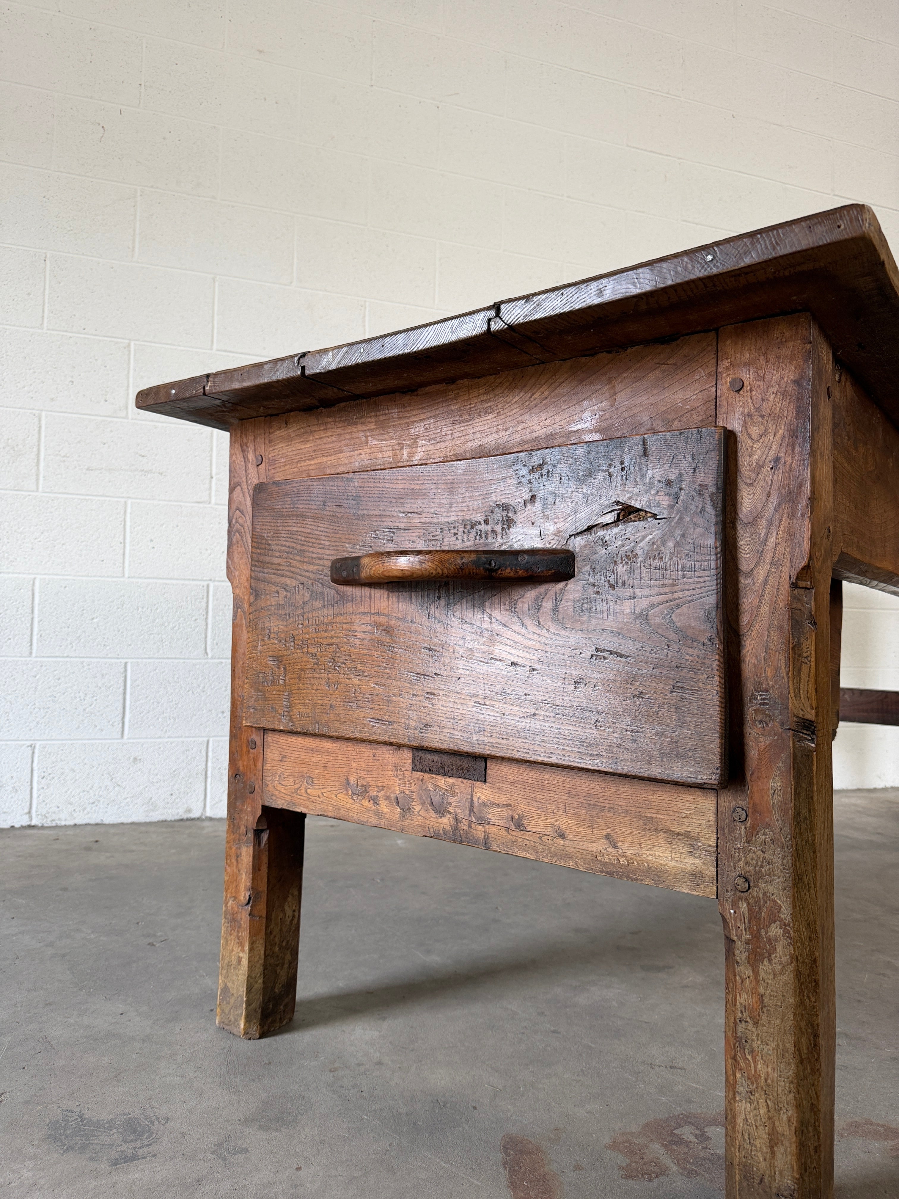 Antique French Bakers Table with proofing drawer