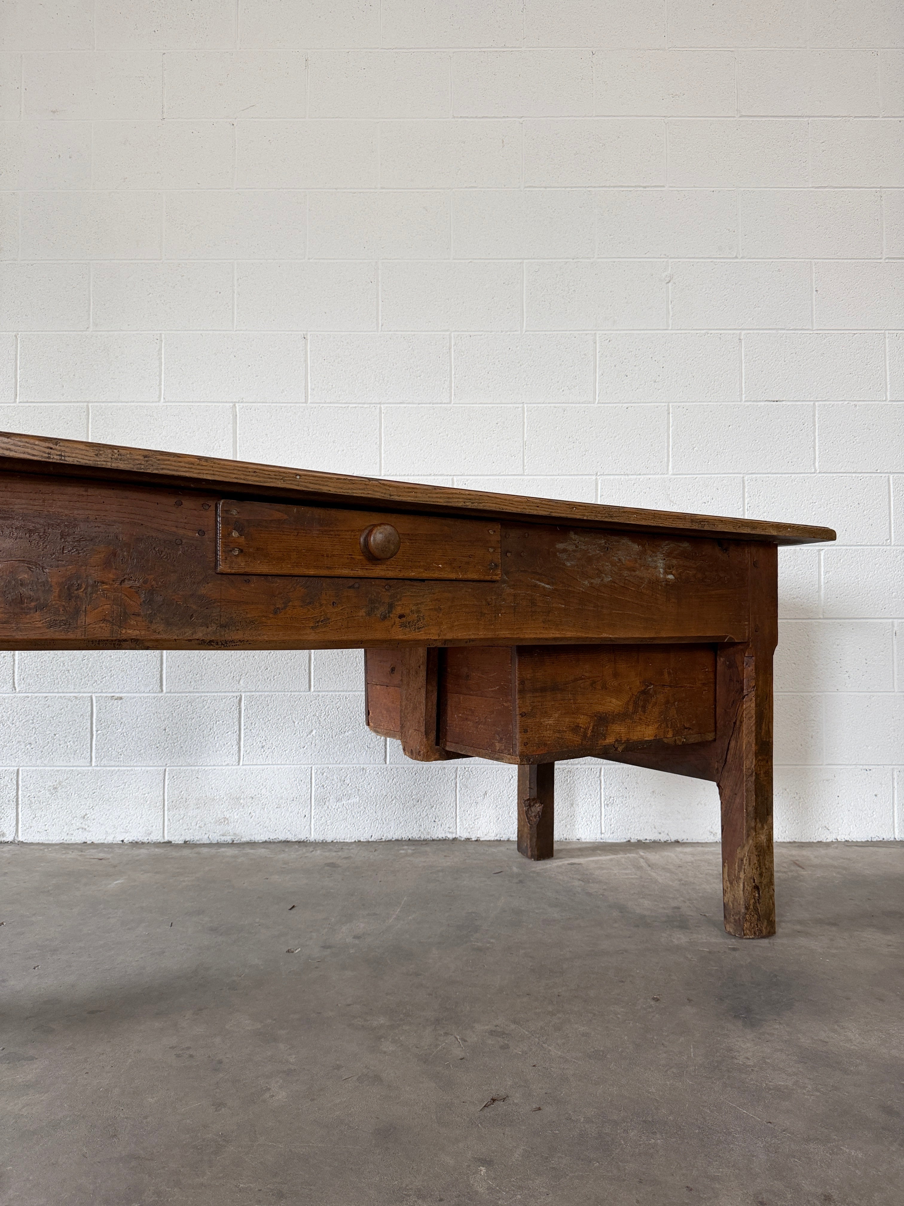 Antique French Bakers Table with proofing drawer