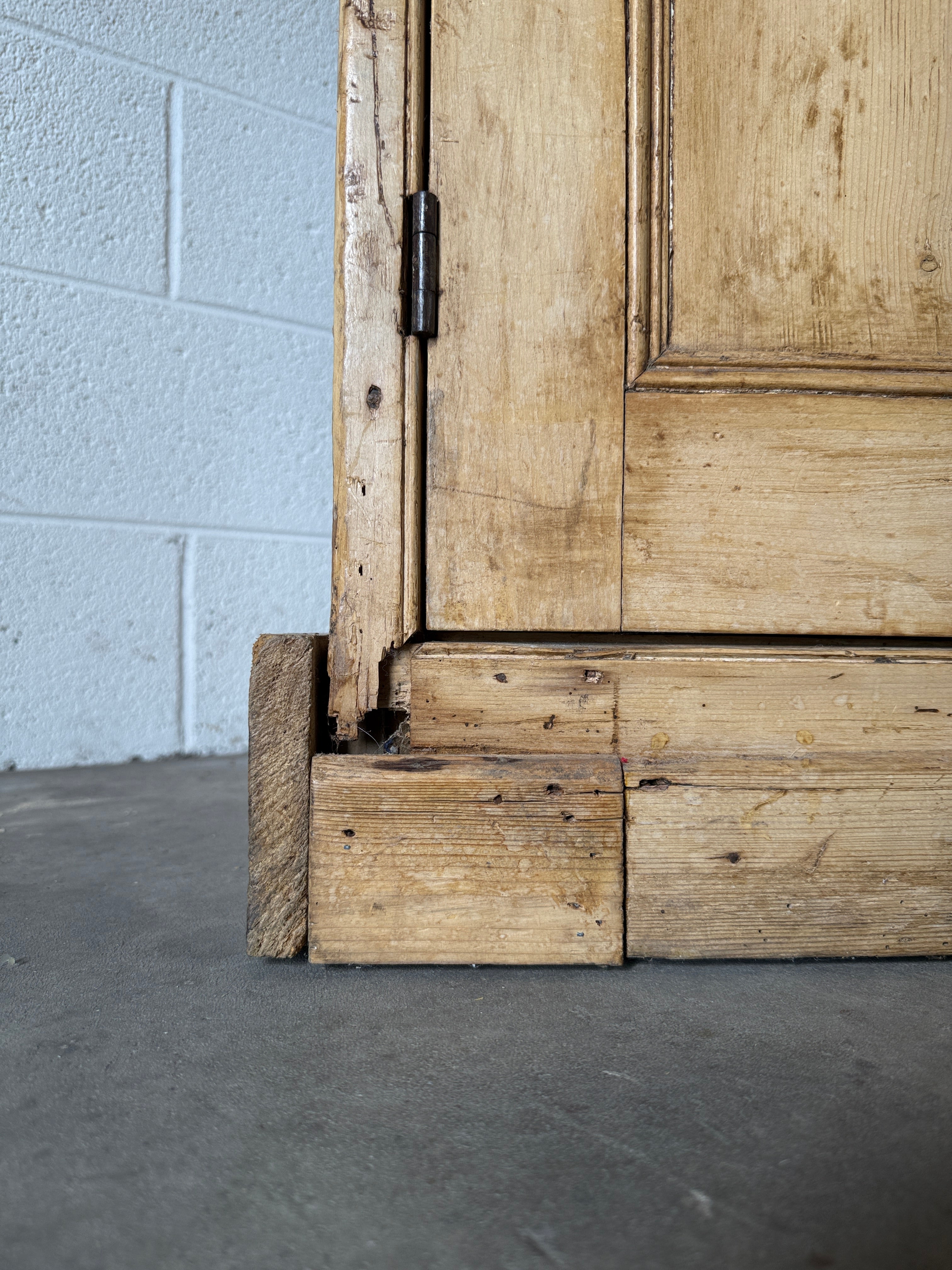Monumental English pine sideboard
