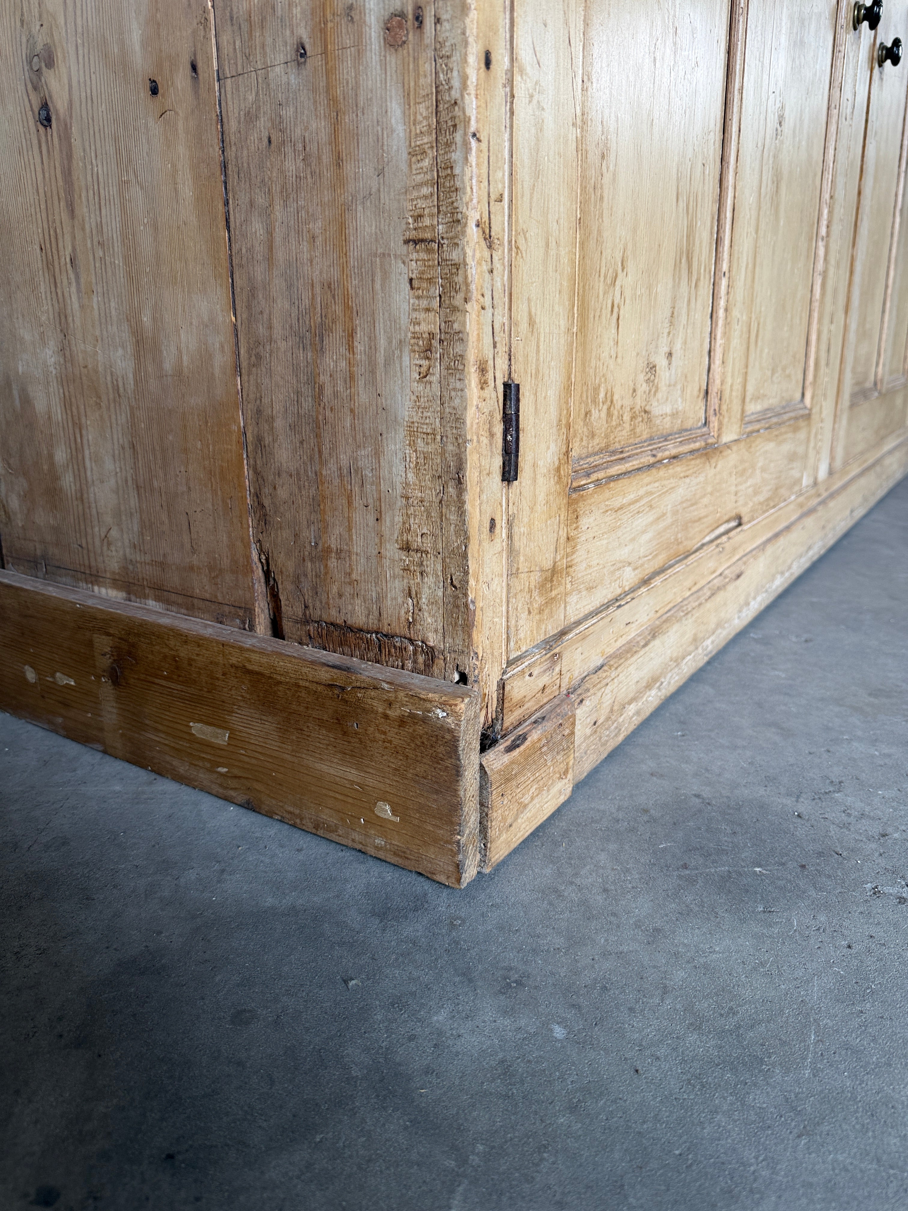 Monumental English pine sideboard