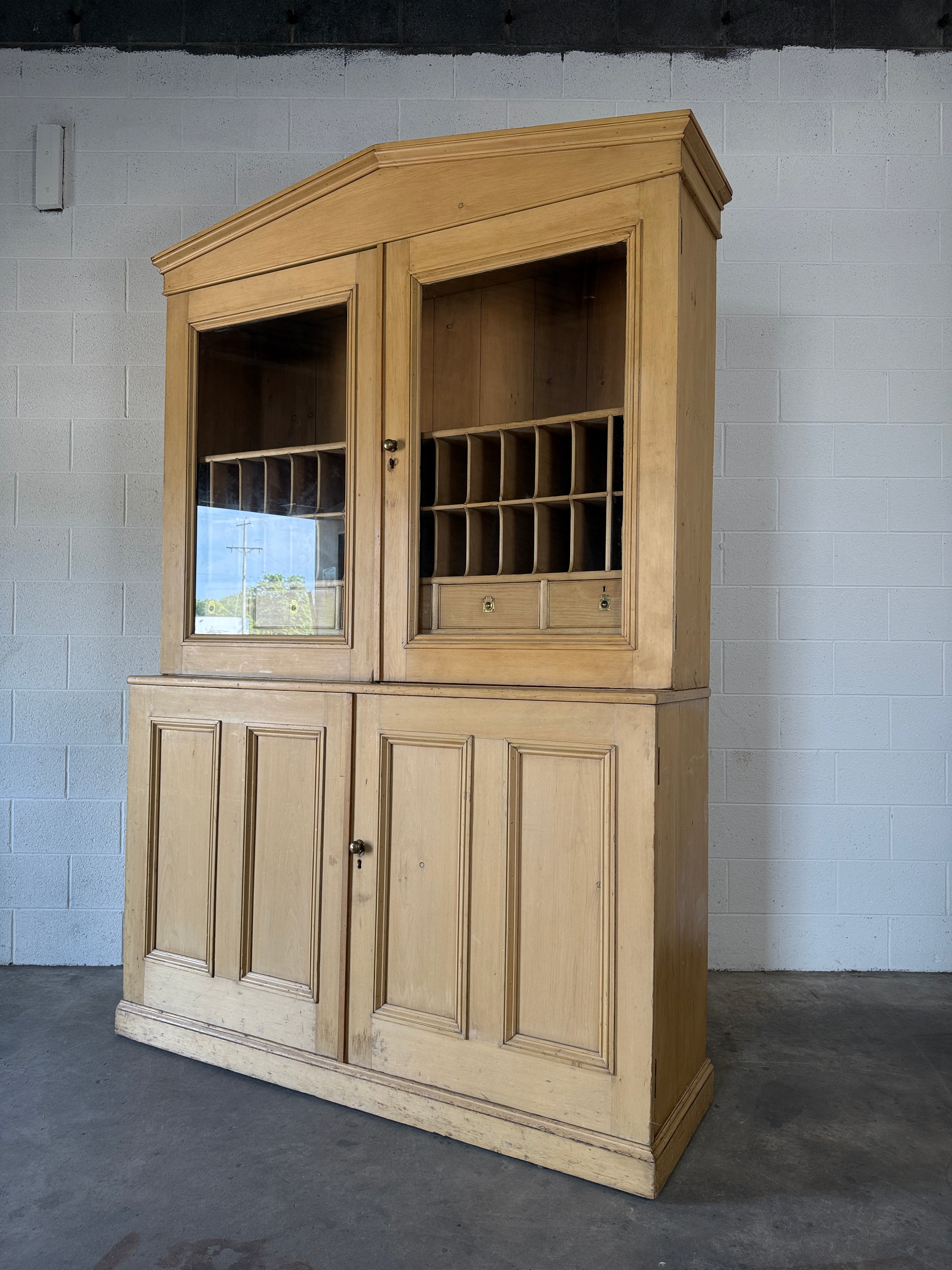 Antique English Pine Housekeeper's Cupboard
