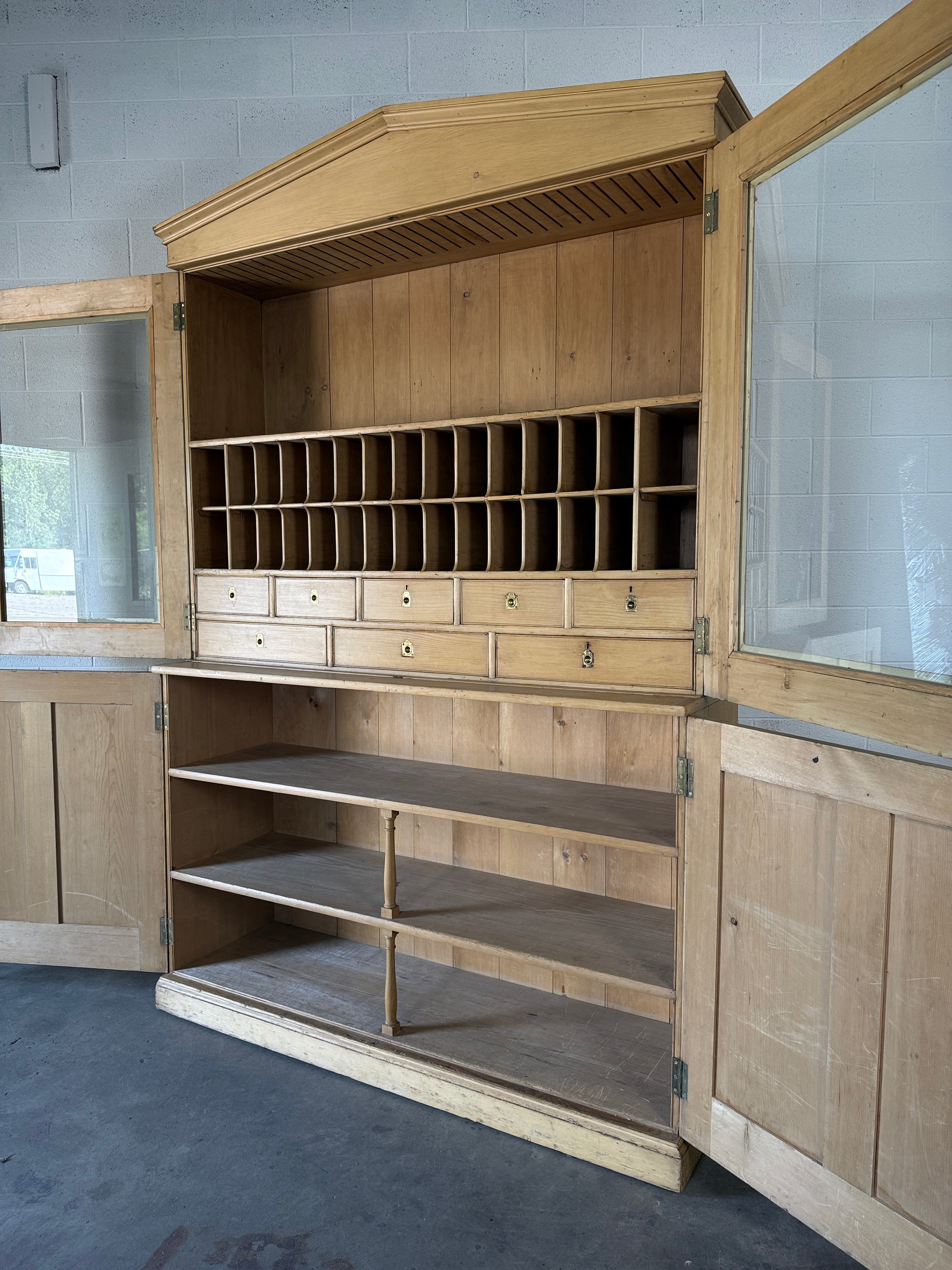 Antique English Pine Housekeeper's Cupboard