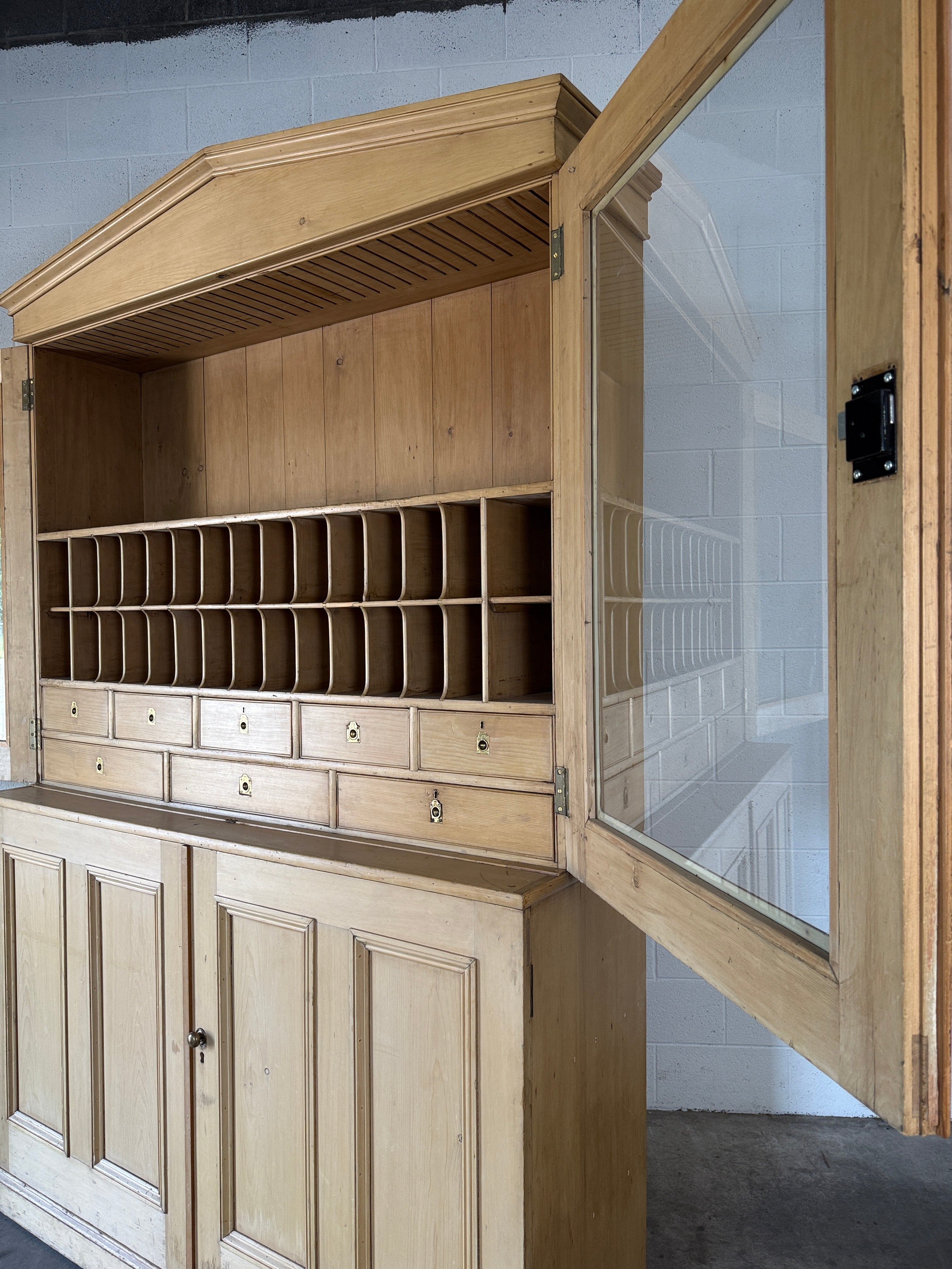 Antique English Pine Housekeeper's Cupboard