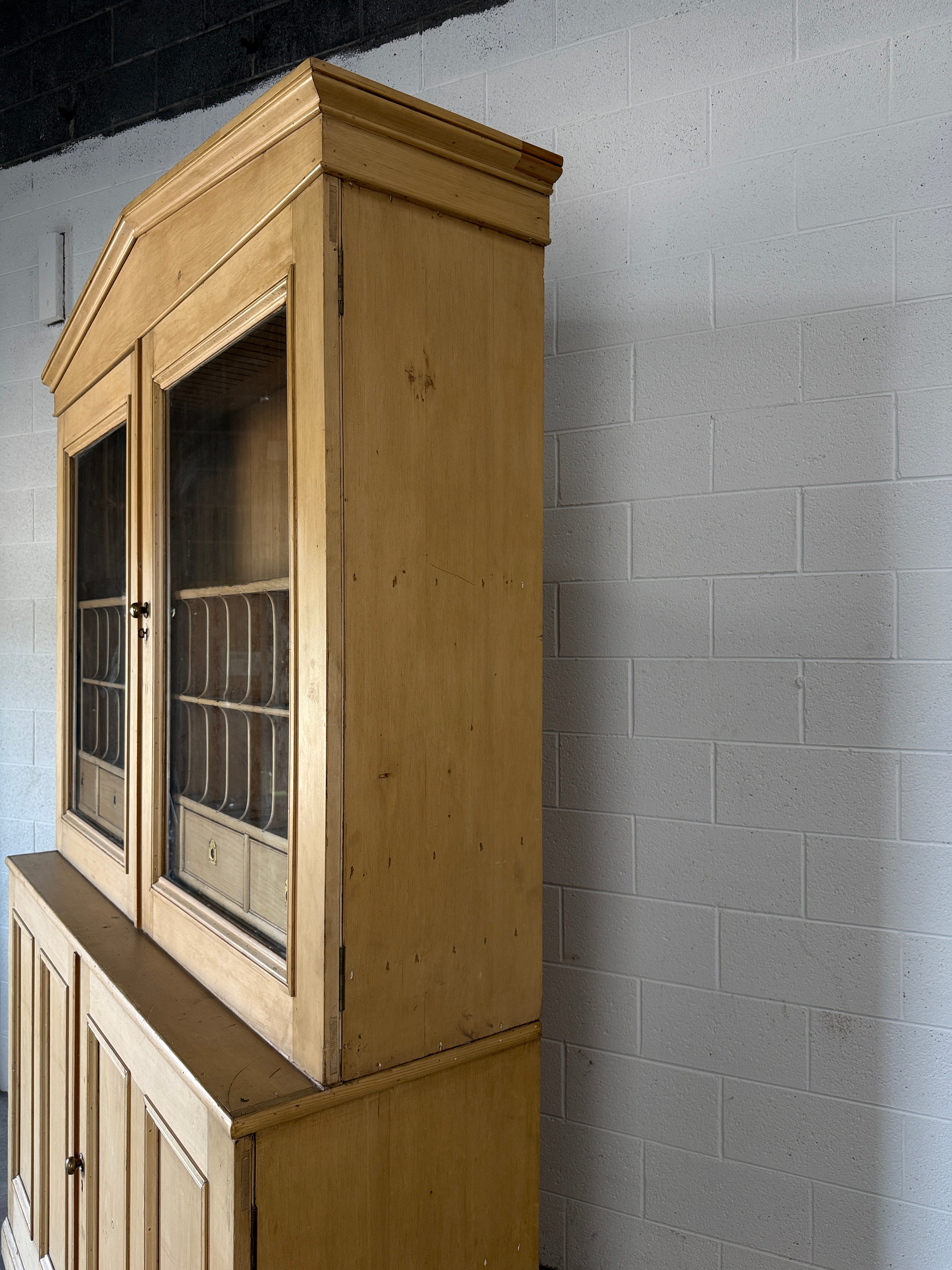 Antique English Pine Housekeeper's Cupboard