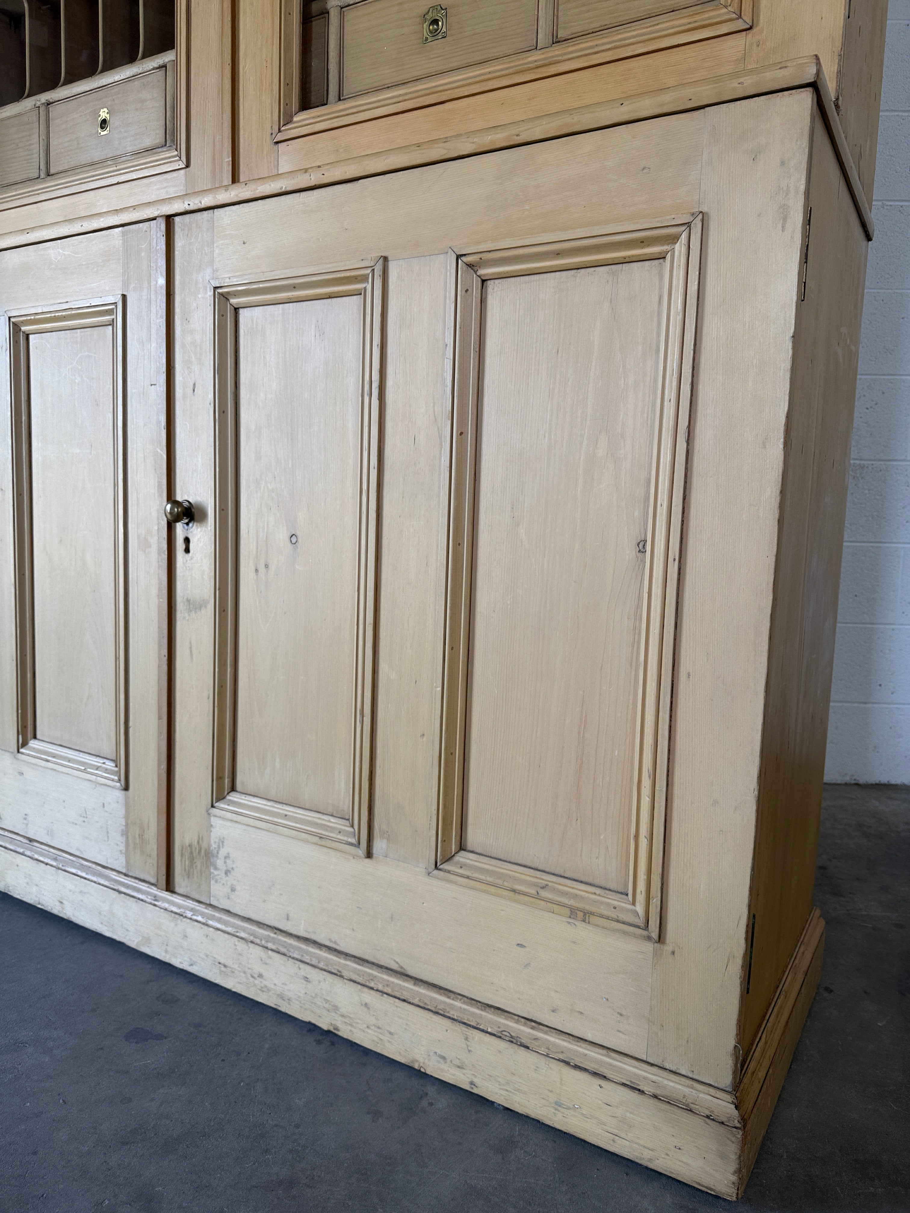 Antique English Pine Housekeeper's Cupboard