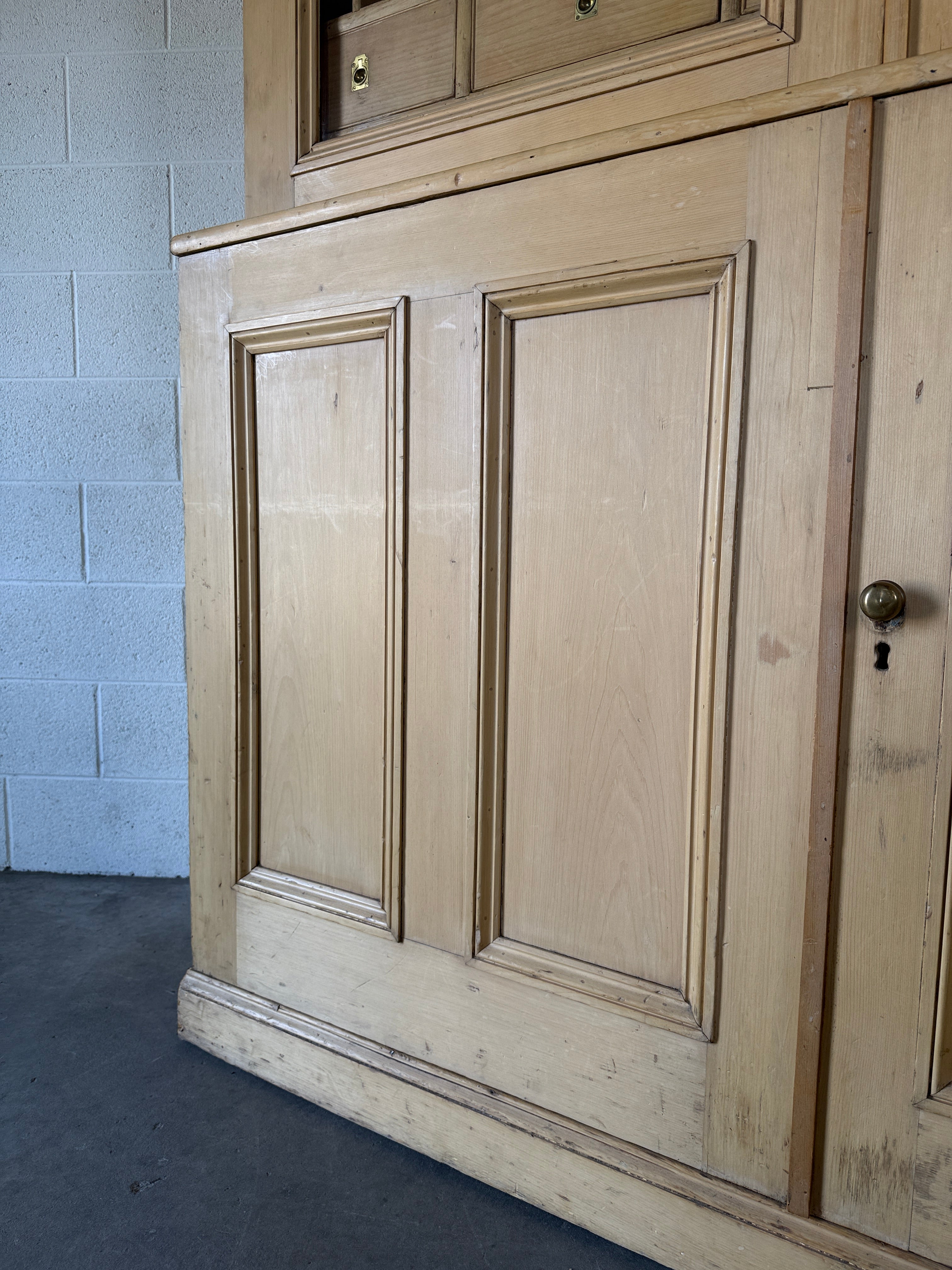 Antique English Pine Housekeeper's Cupboard