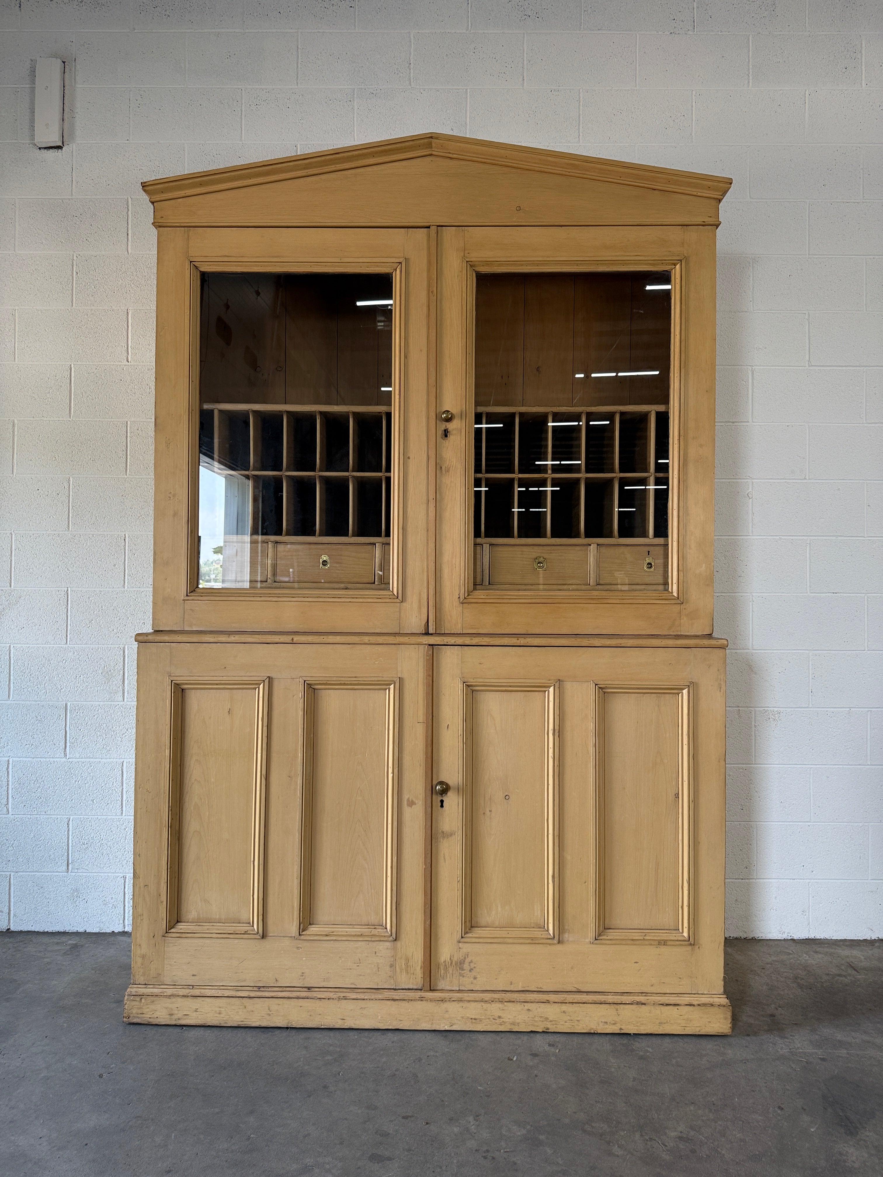 Antique English Pine Housekeeper's Cupboard