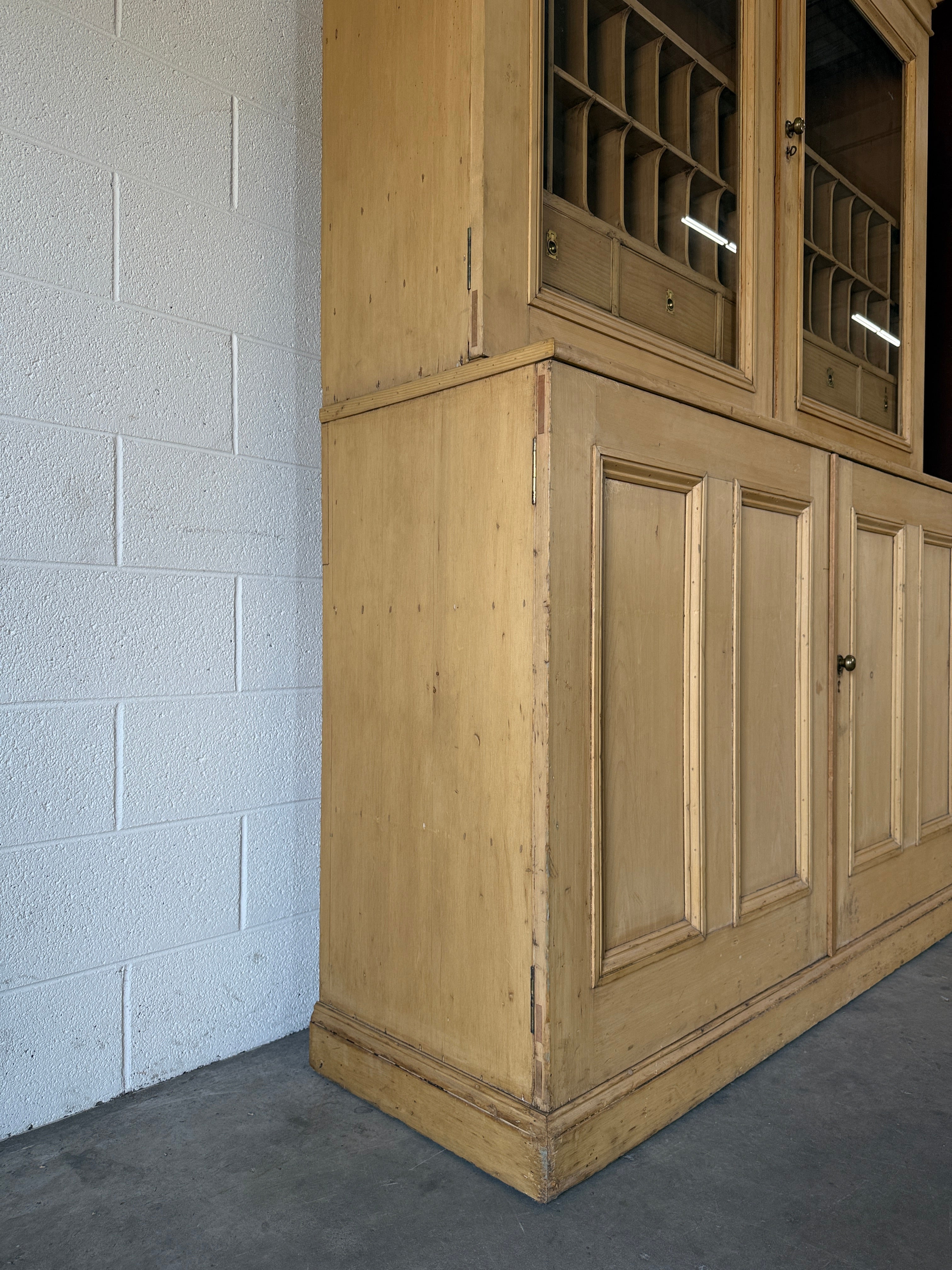 Antique English Pine Housekeeper's Cupboard