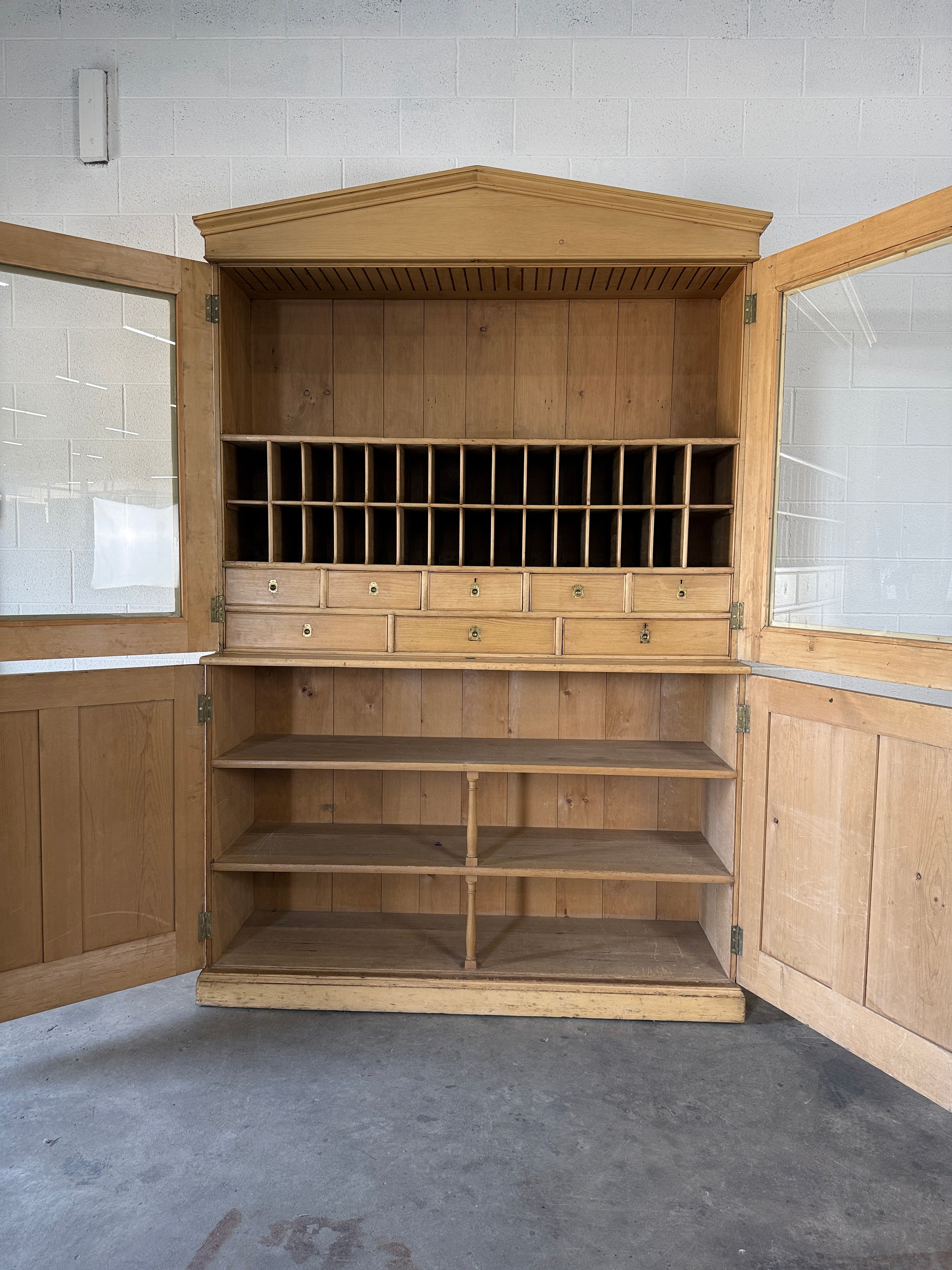 Antique English Pine Housekeeper's Cupboard