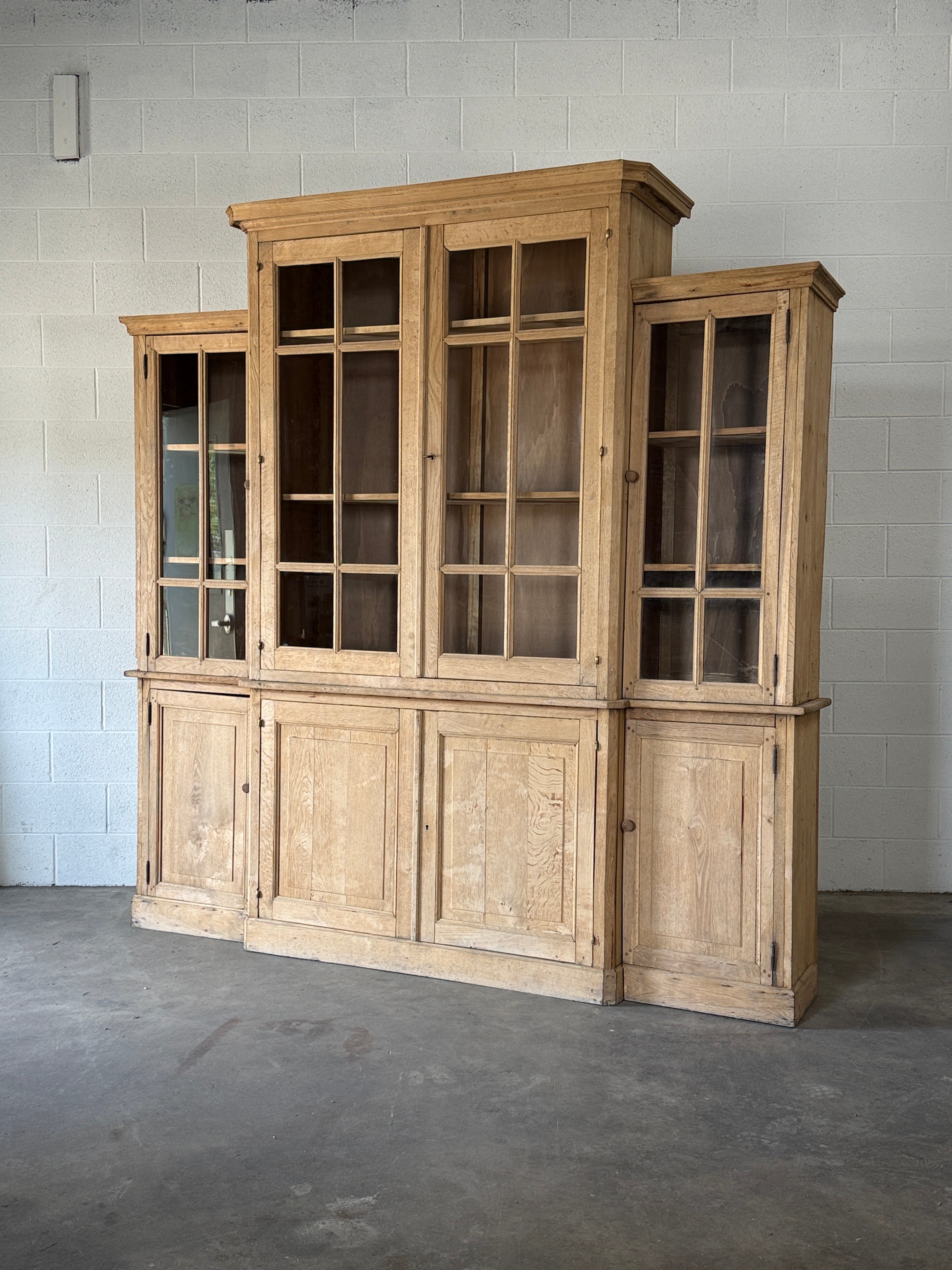 Antique French Oak Display Cupboard