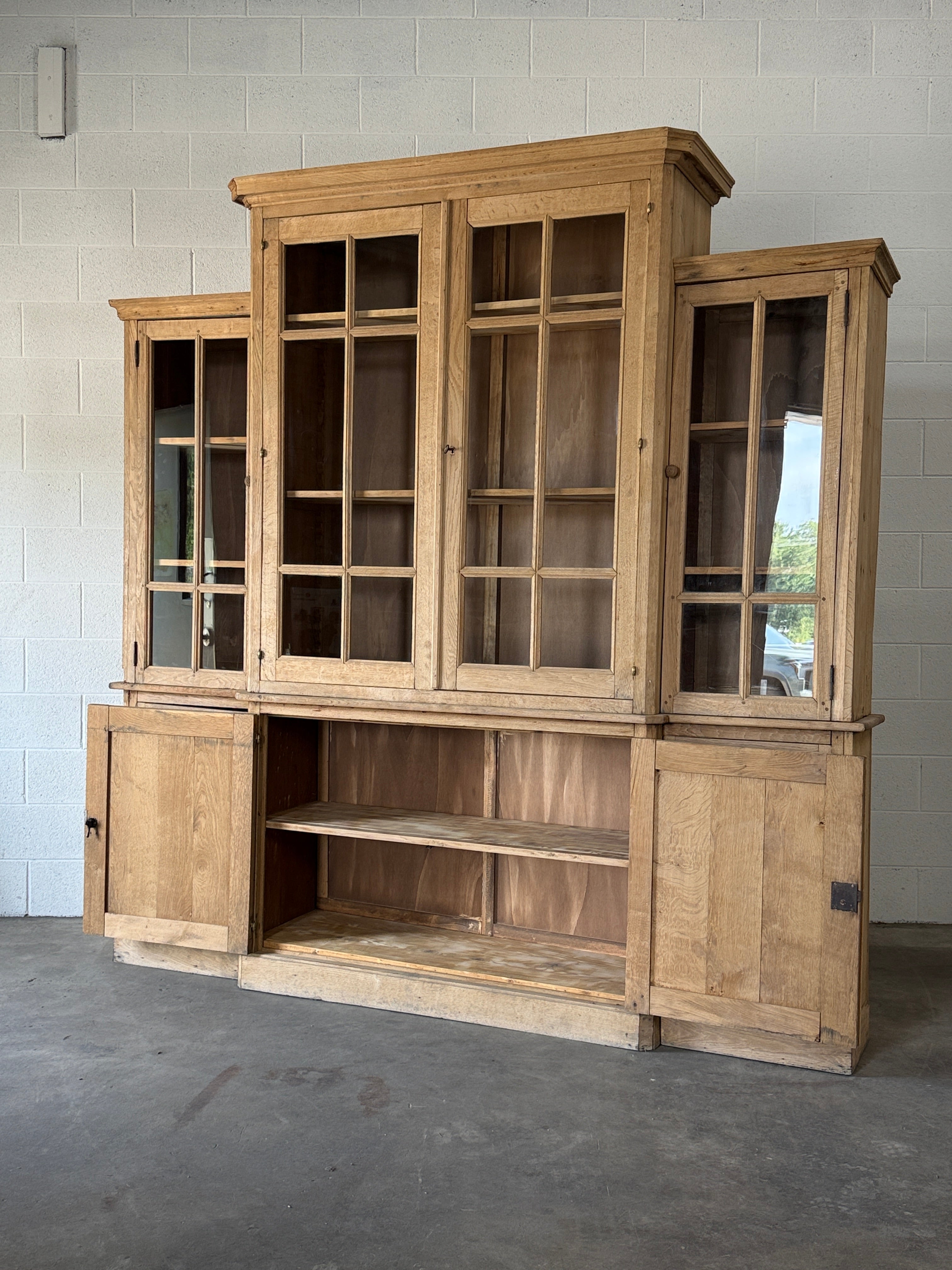 Antique French Oak Display Cupboard