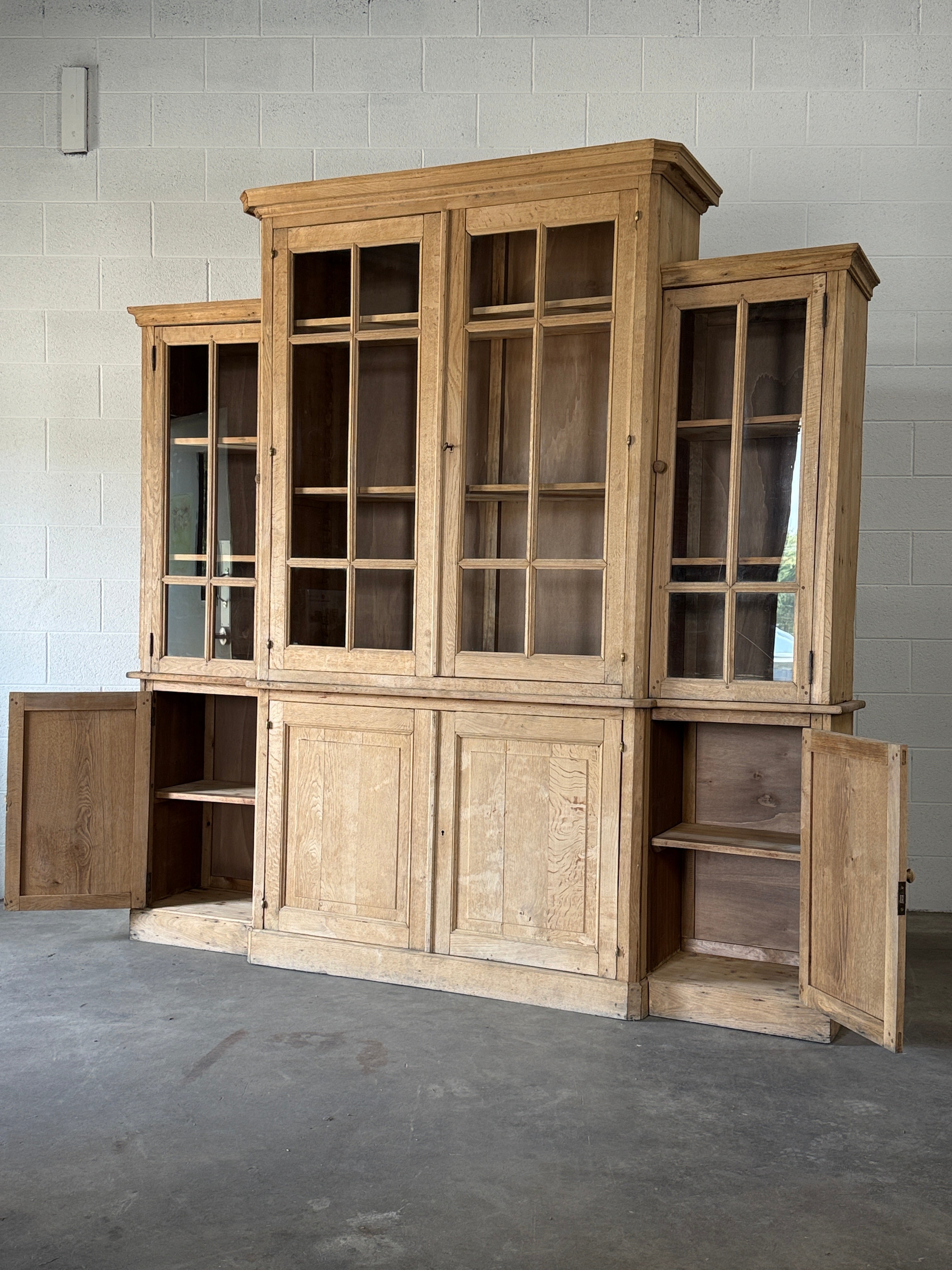 Antique French Oak Display Cupboard