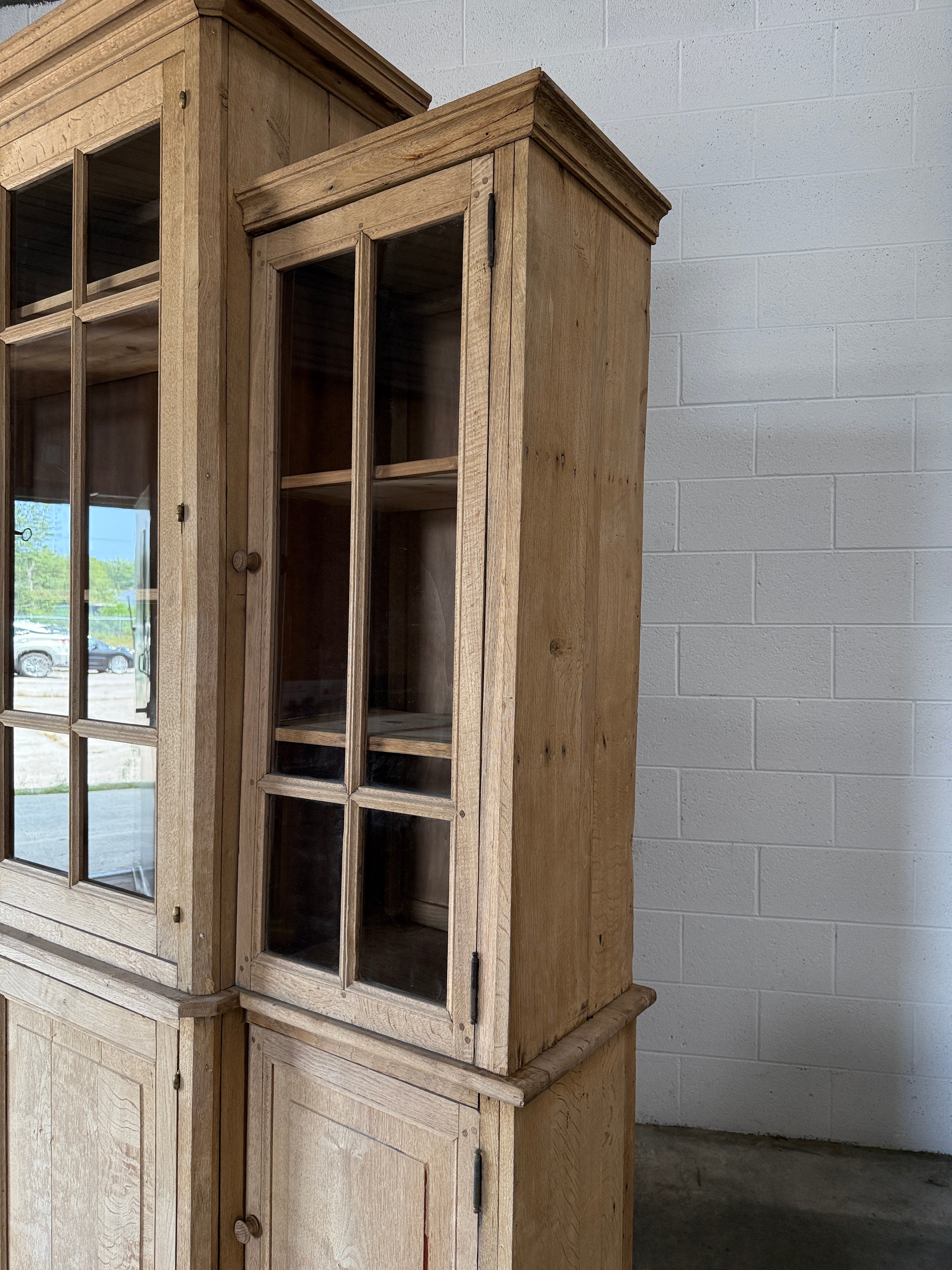 Antique French Oak Display Cupboard