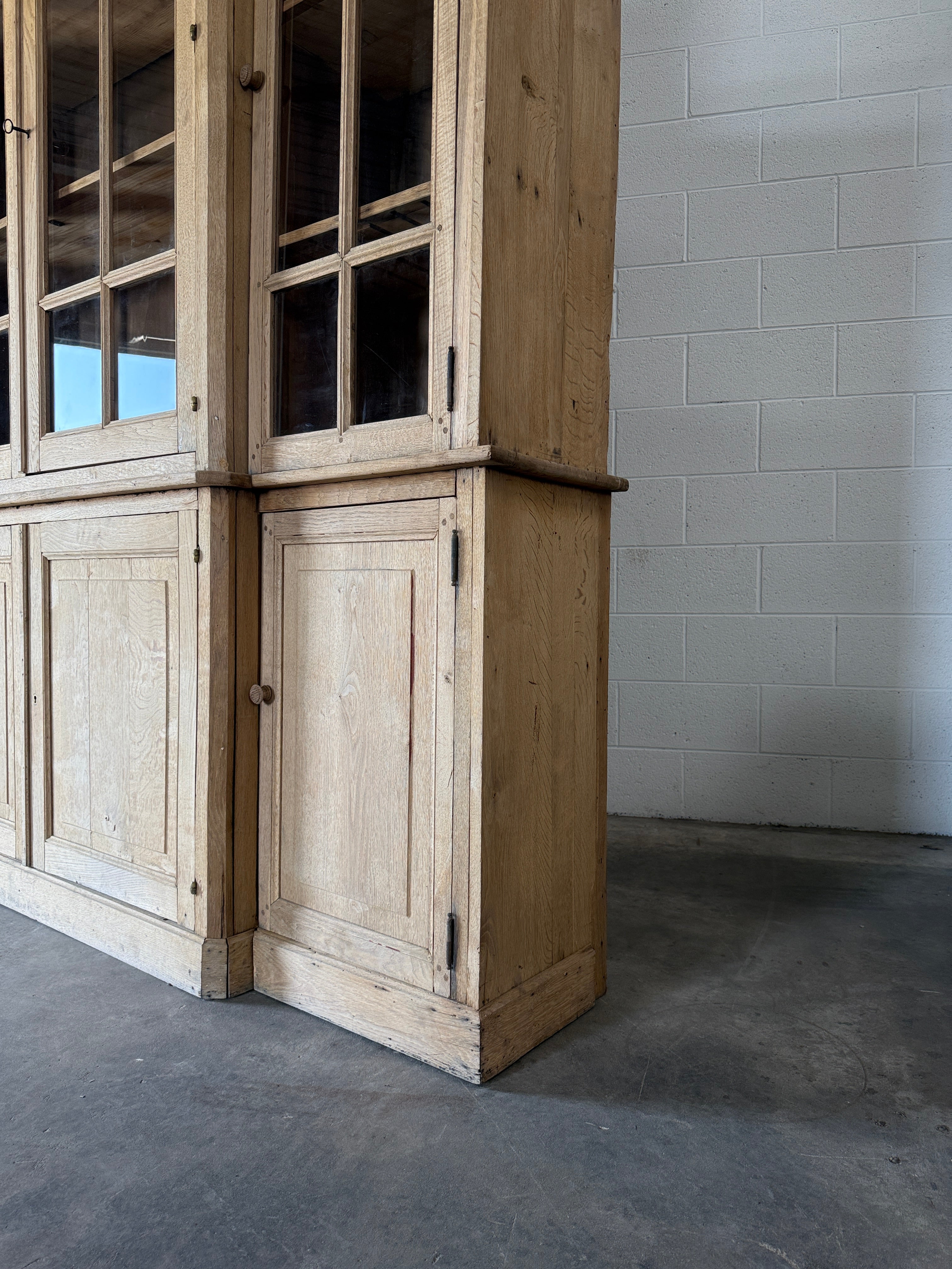 Antique French Oak Display Cupboard