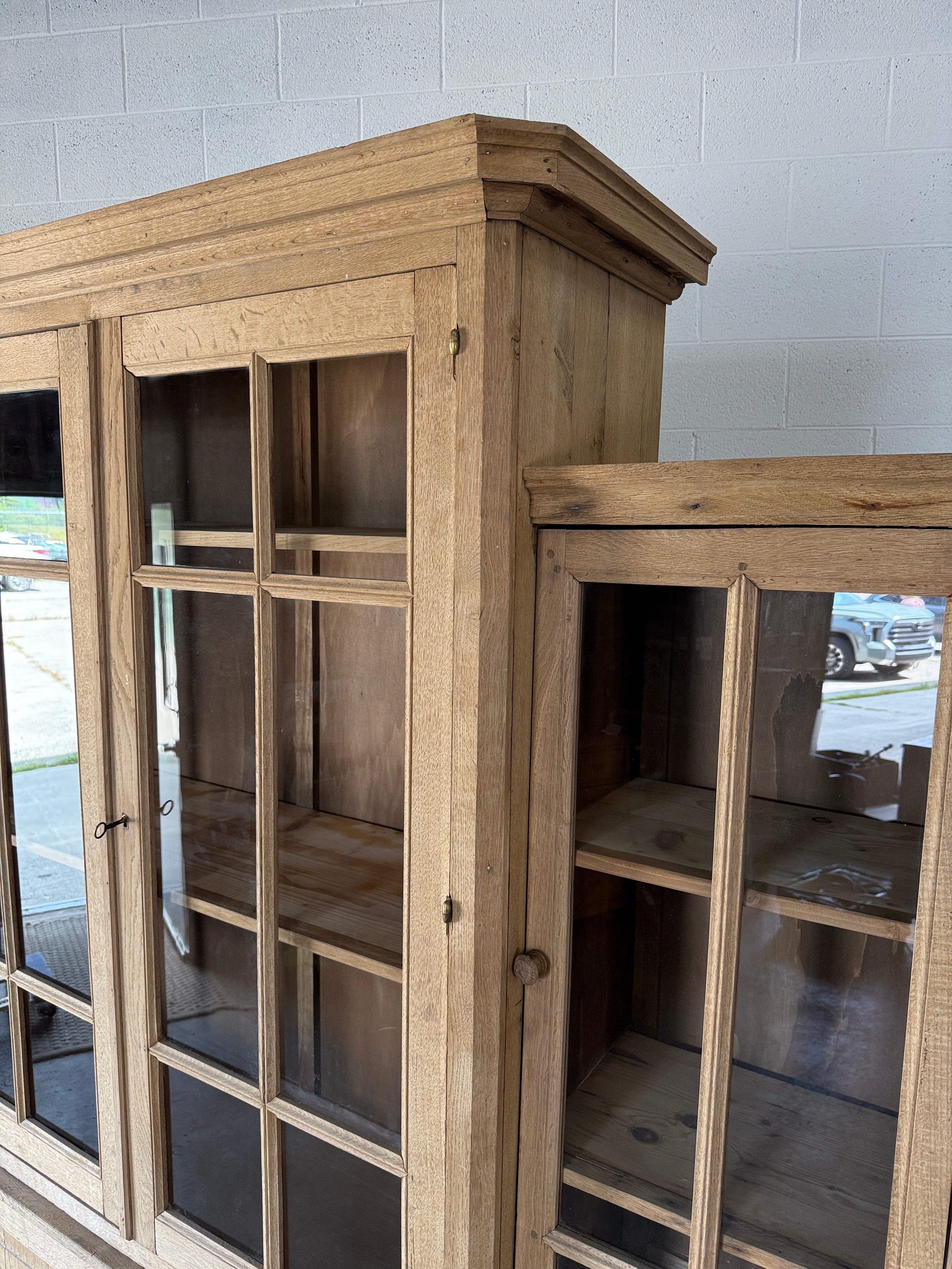 Antique French Oak Display Cupboard