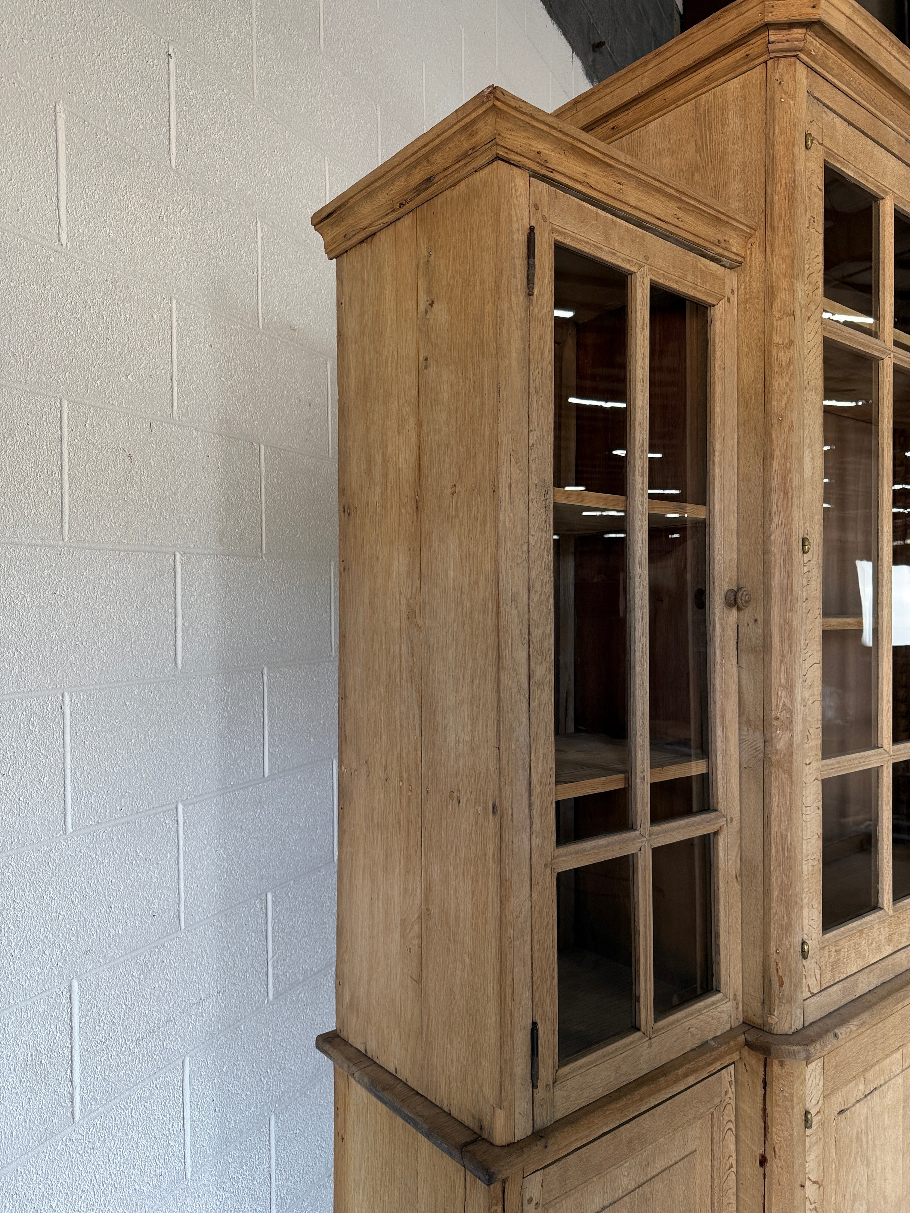 Antique French Oak Display Cupboard