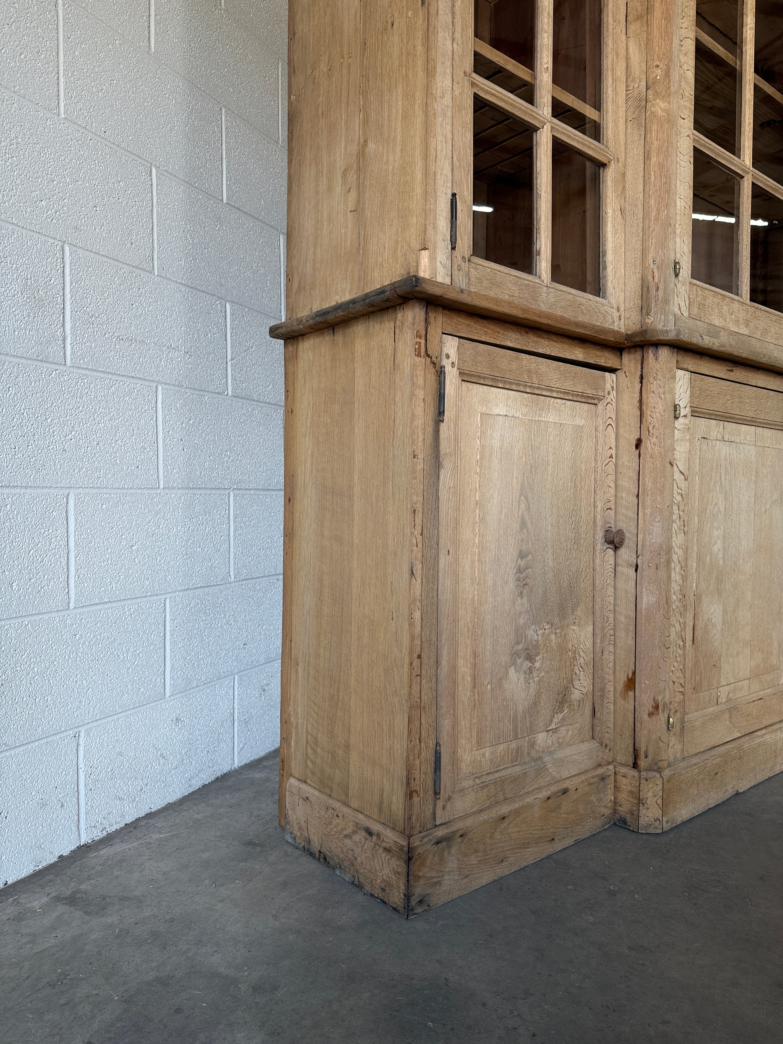 Antique French Oak Display Cupboard