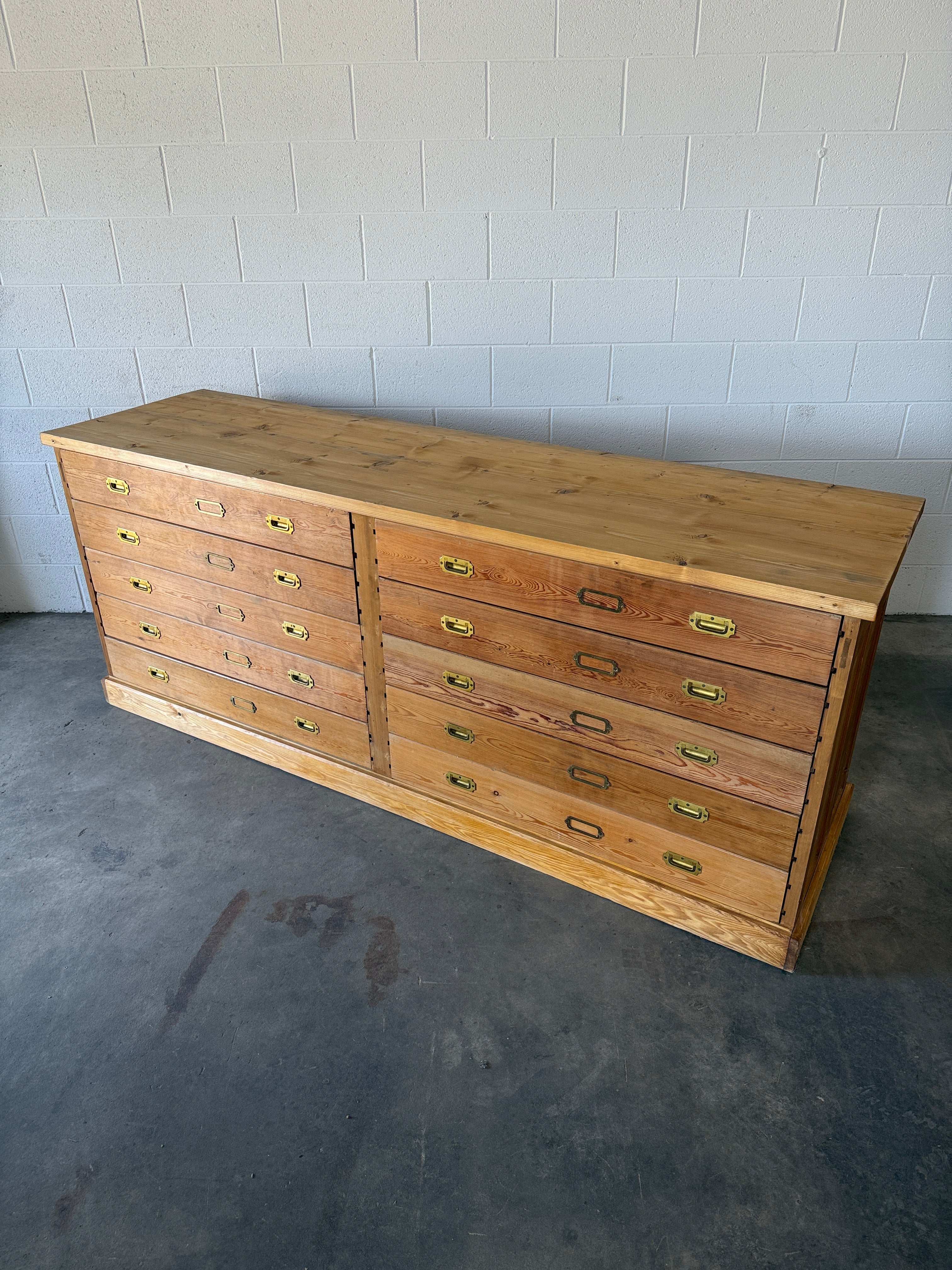 Large Antique Bank of Haberdashery Drawers