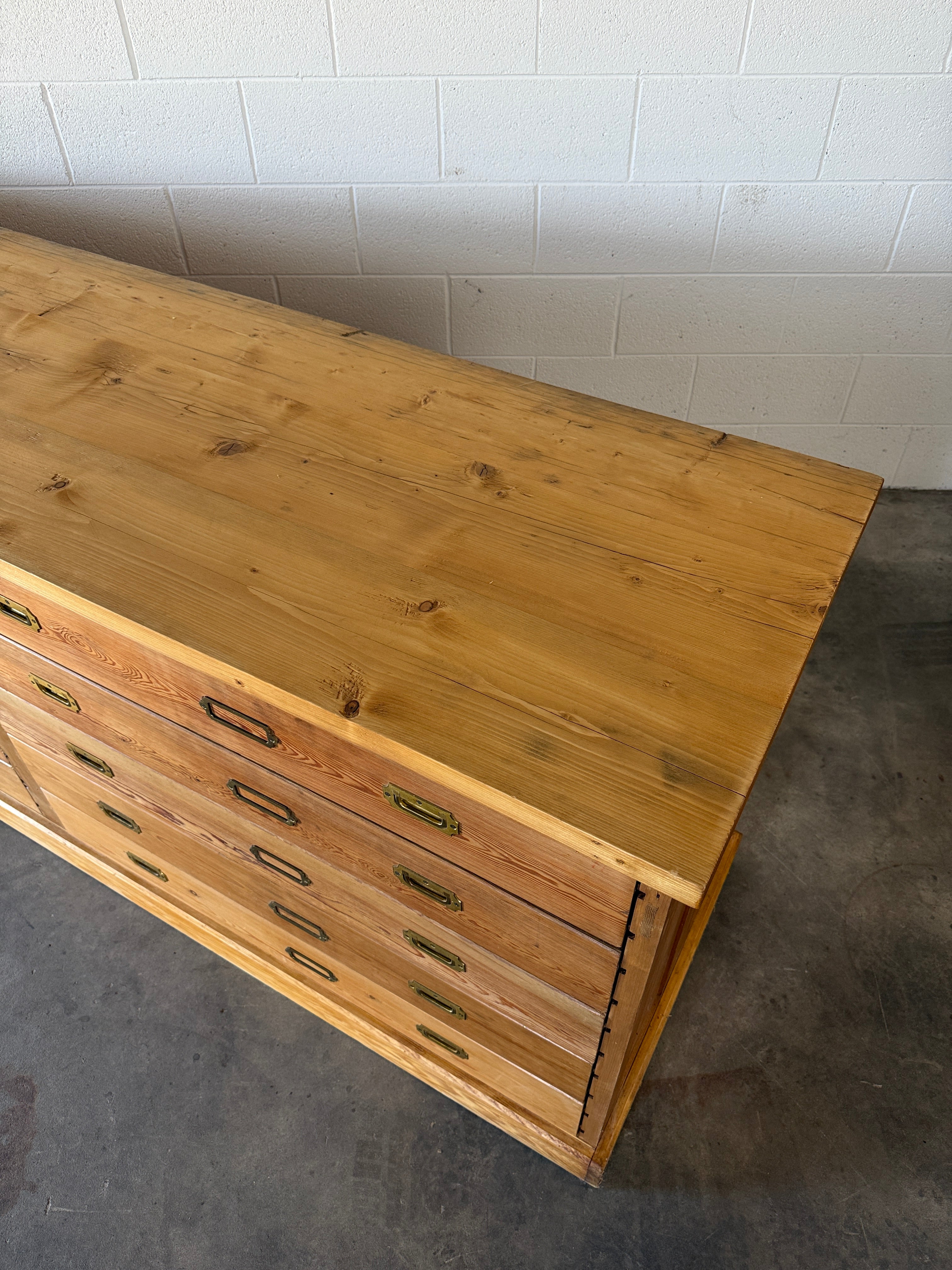 Large Antique Bank of Haberdashery Drawers