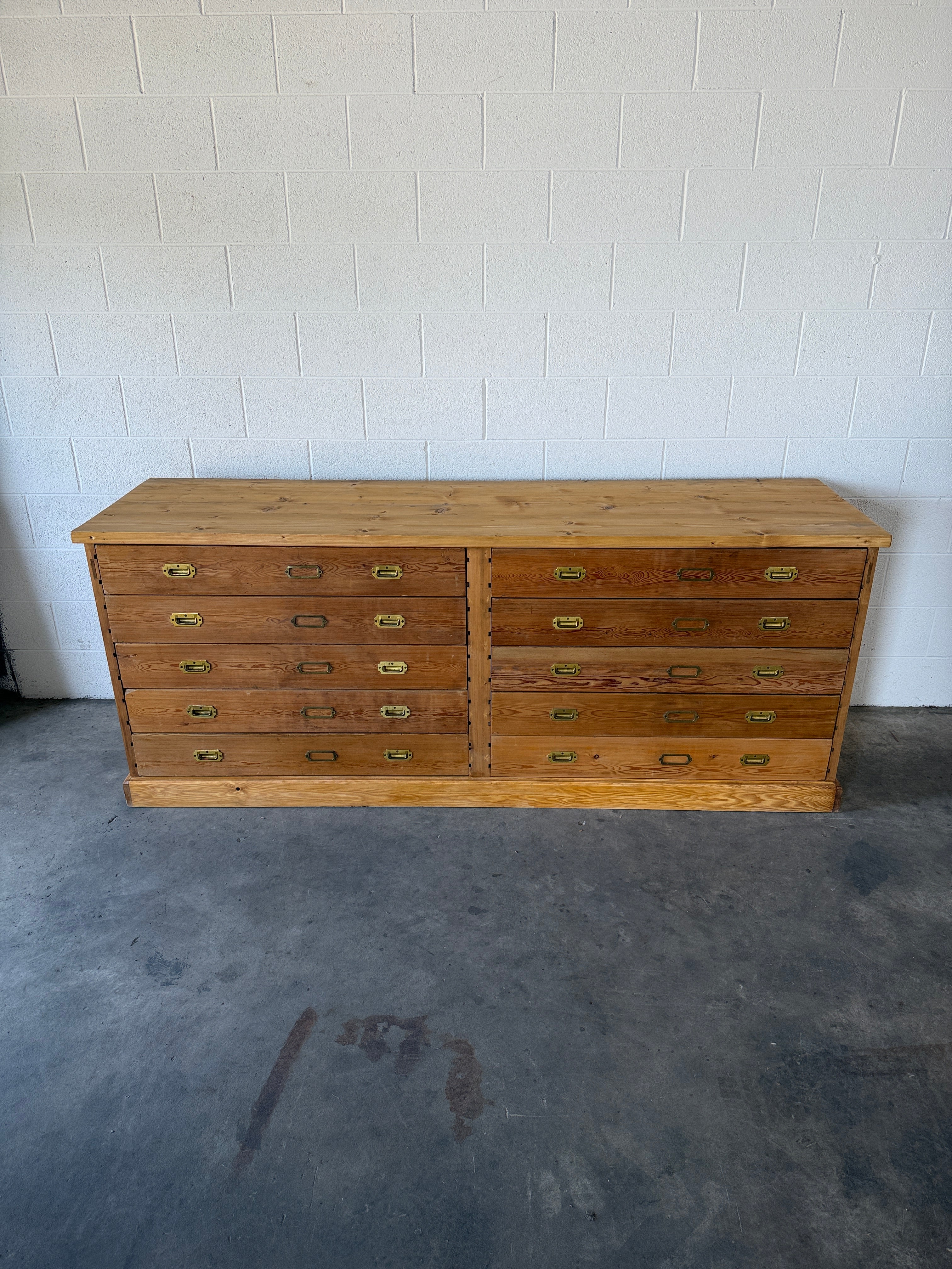 Large Antique Bank of Haberdashery Drawers