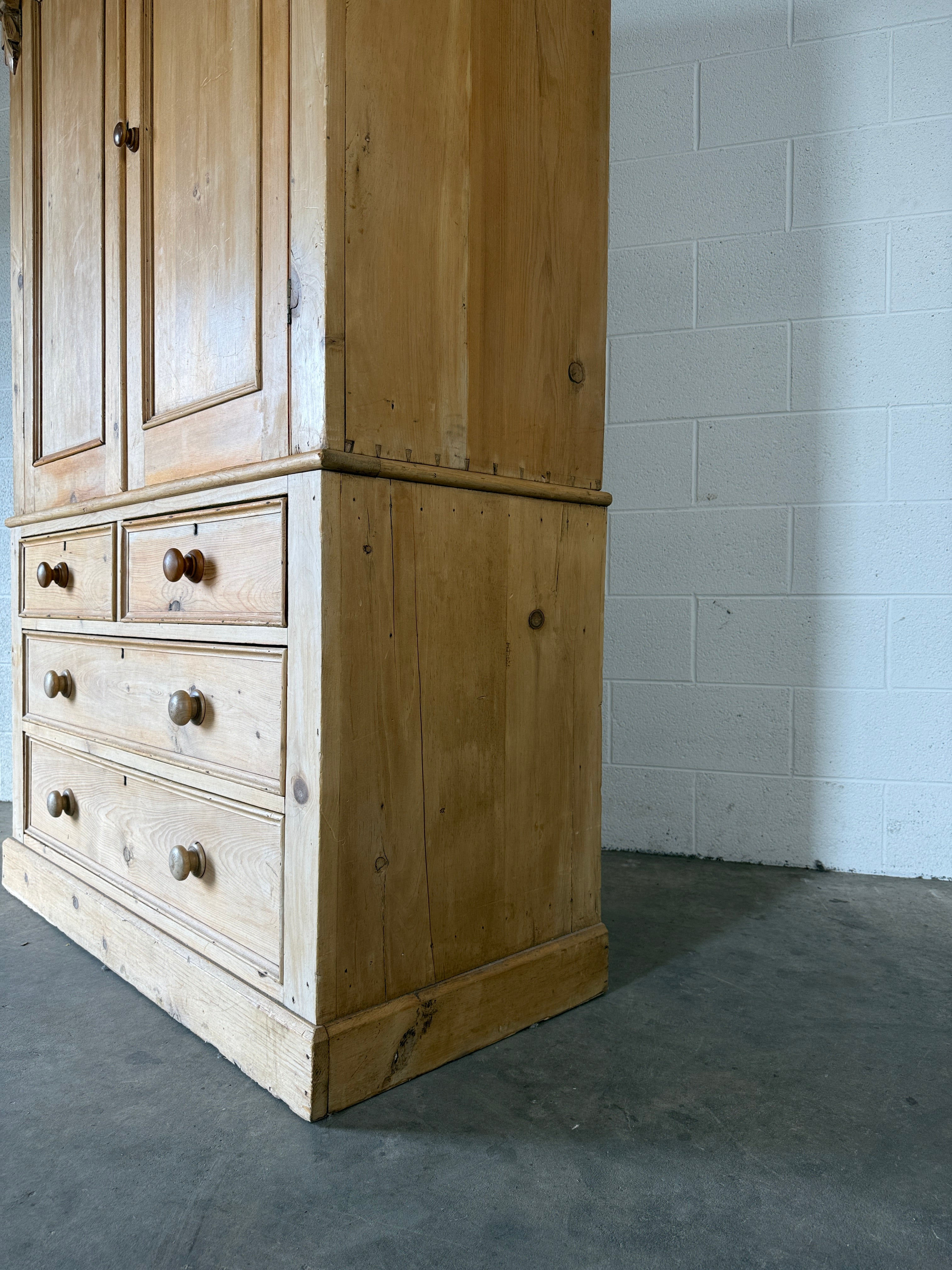 Beautiful Antique Pine Press with Corbel detail