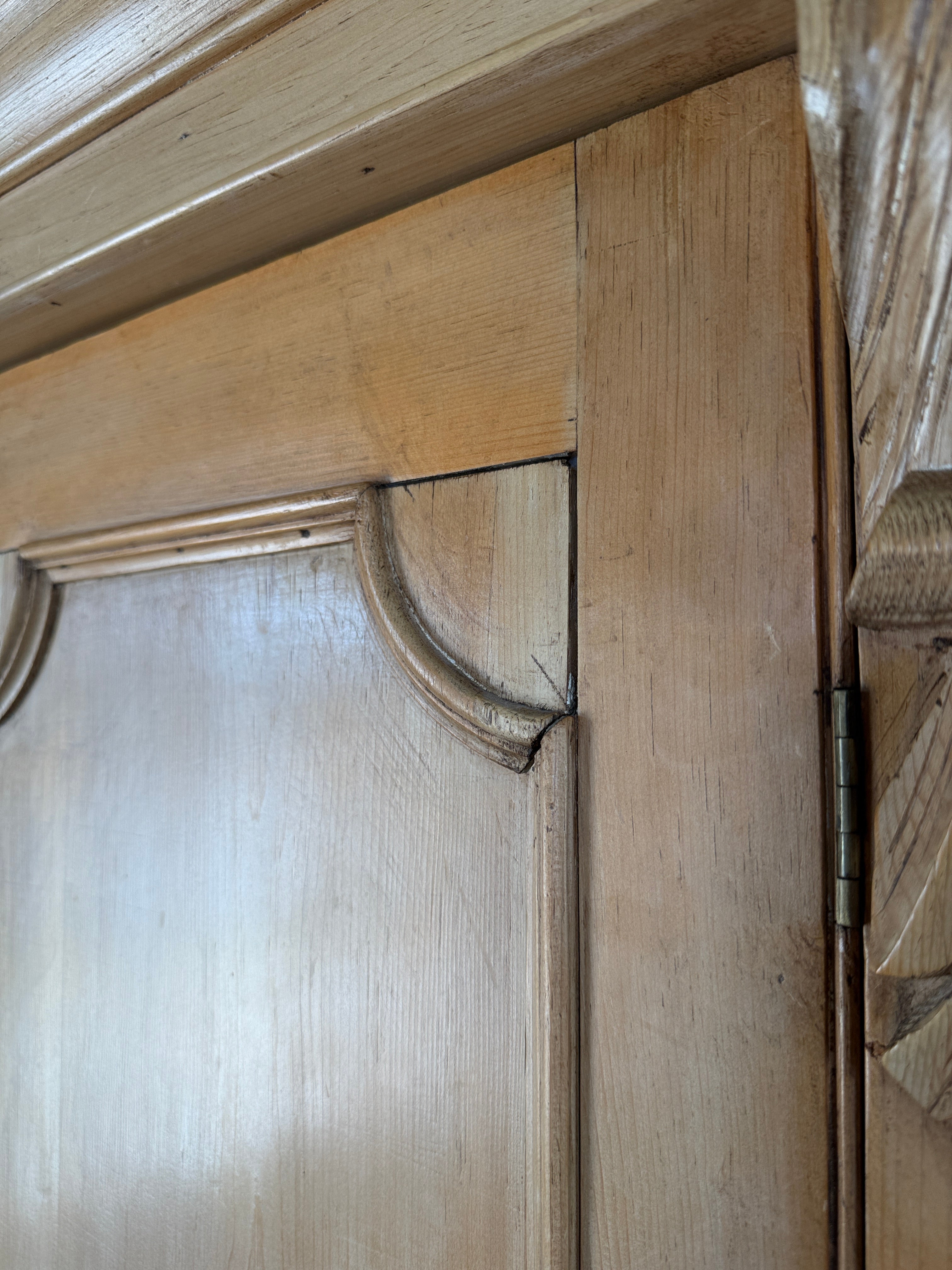 Beautiful Antique Pine Press with Corbel detail
