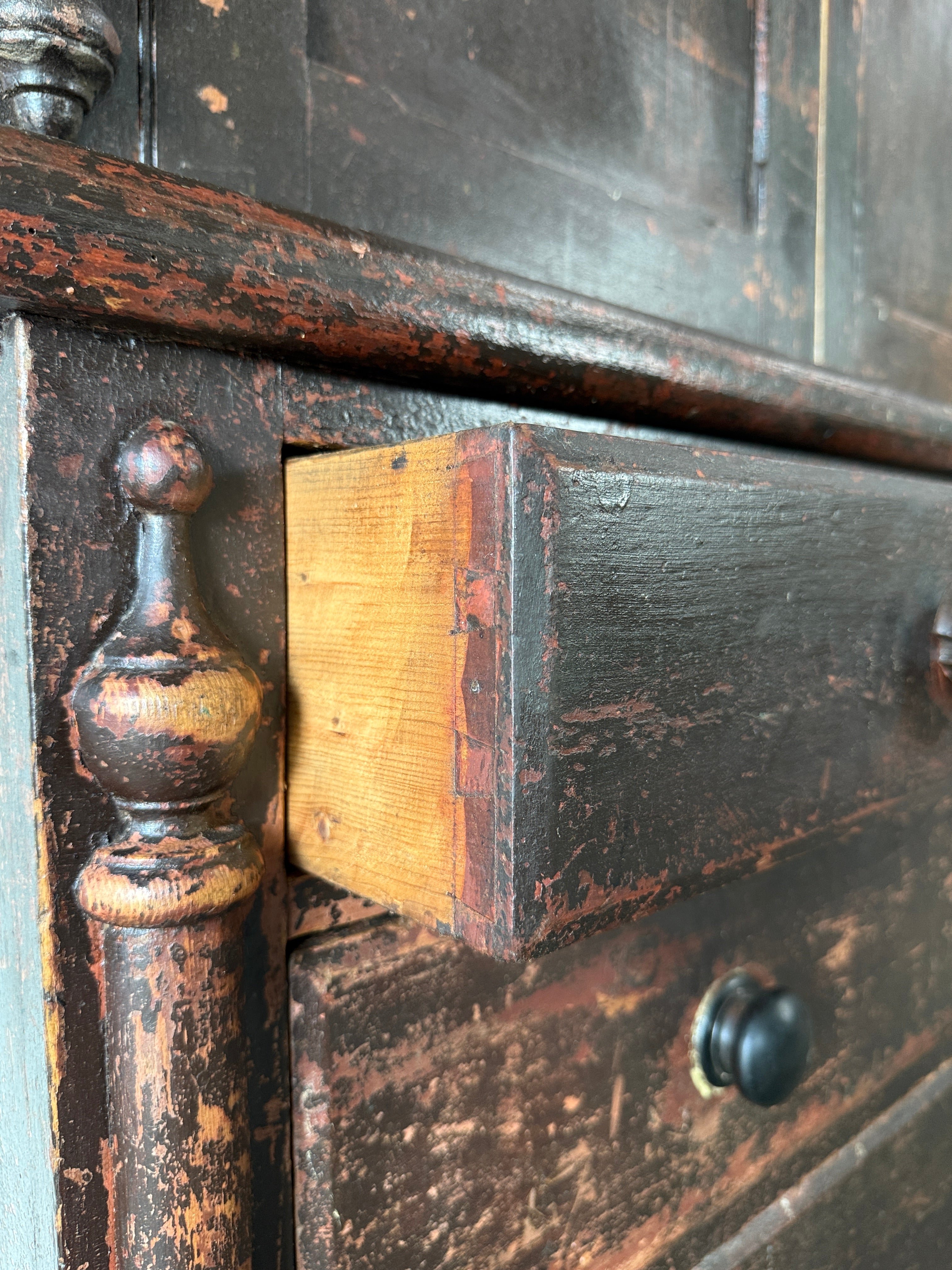 Wonderful West of England Painted Cupboard