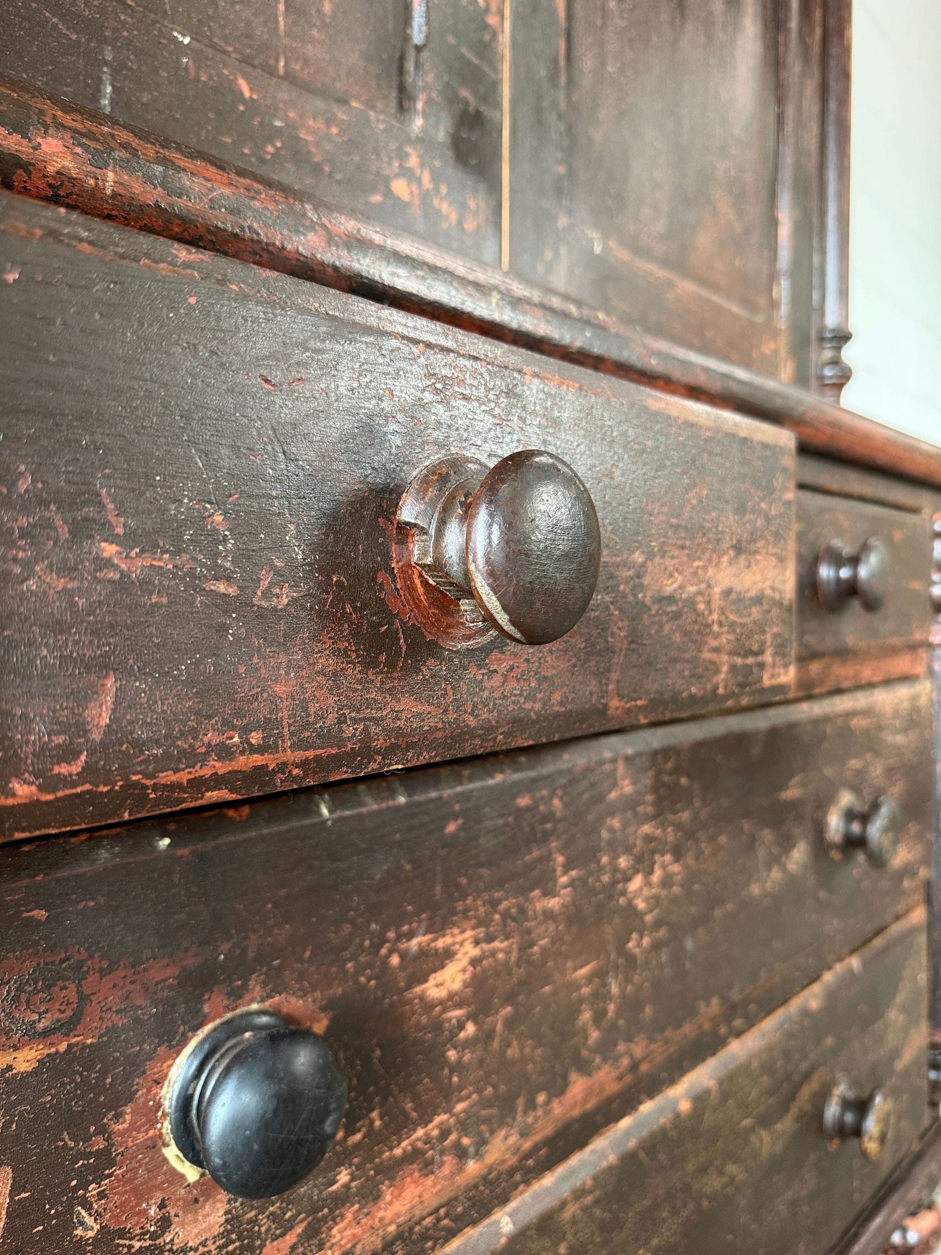 Wonderful West of England Painted Cupboard