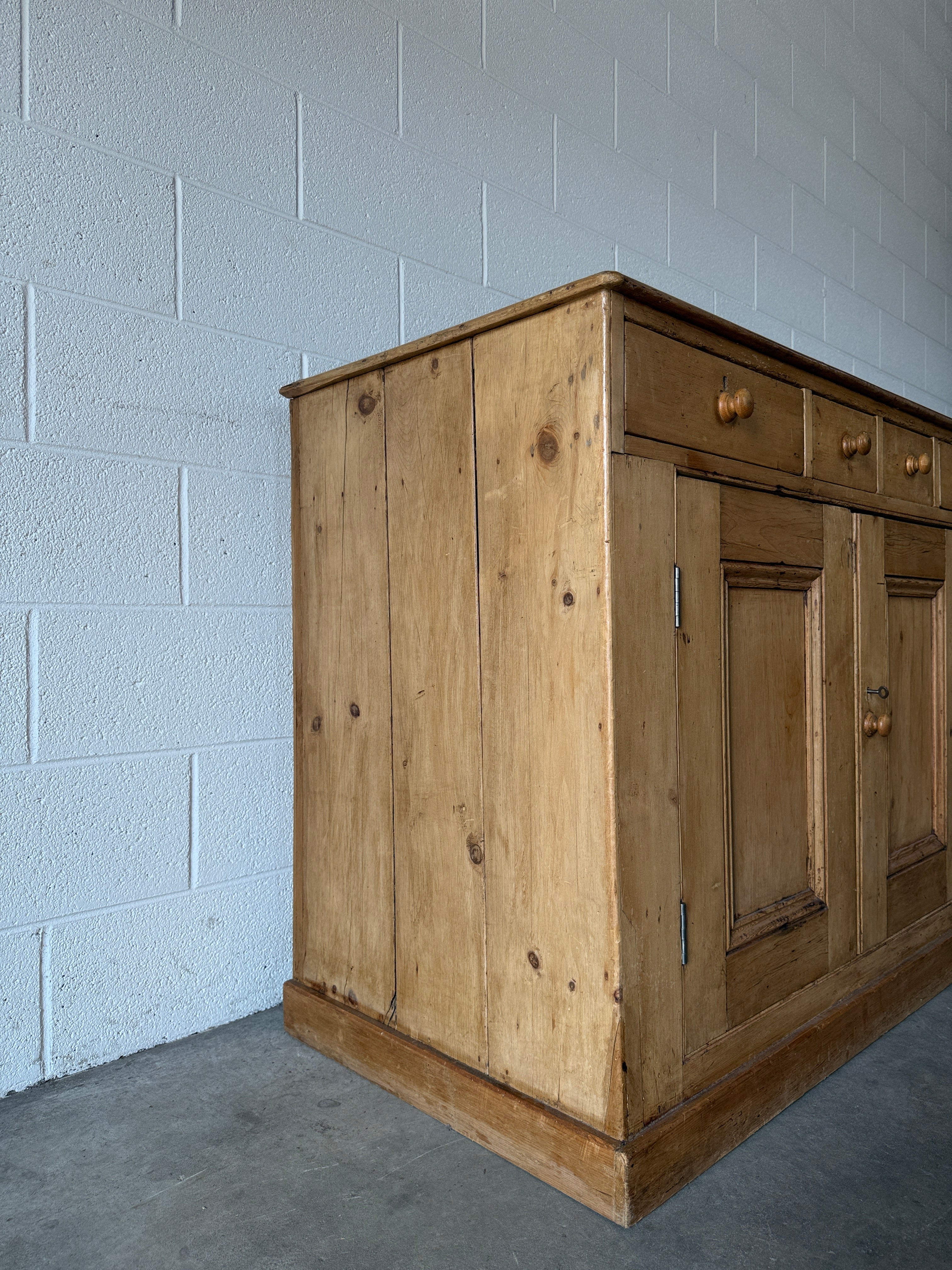 Antique Pine Sideboard with Mini Drawers