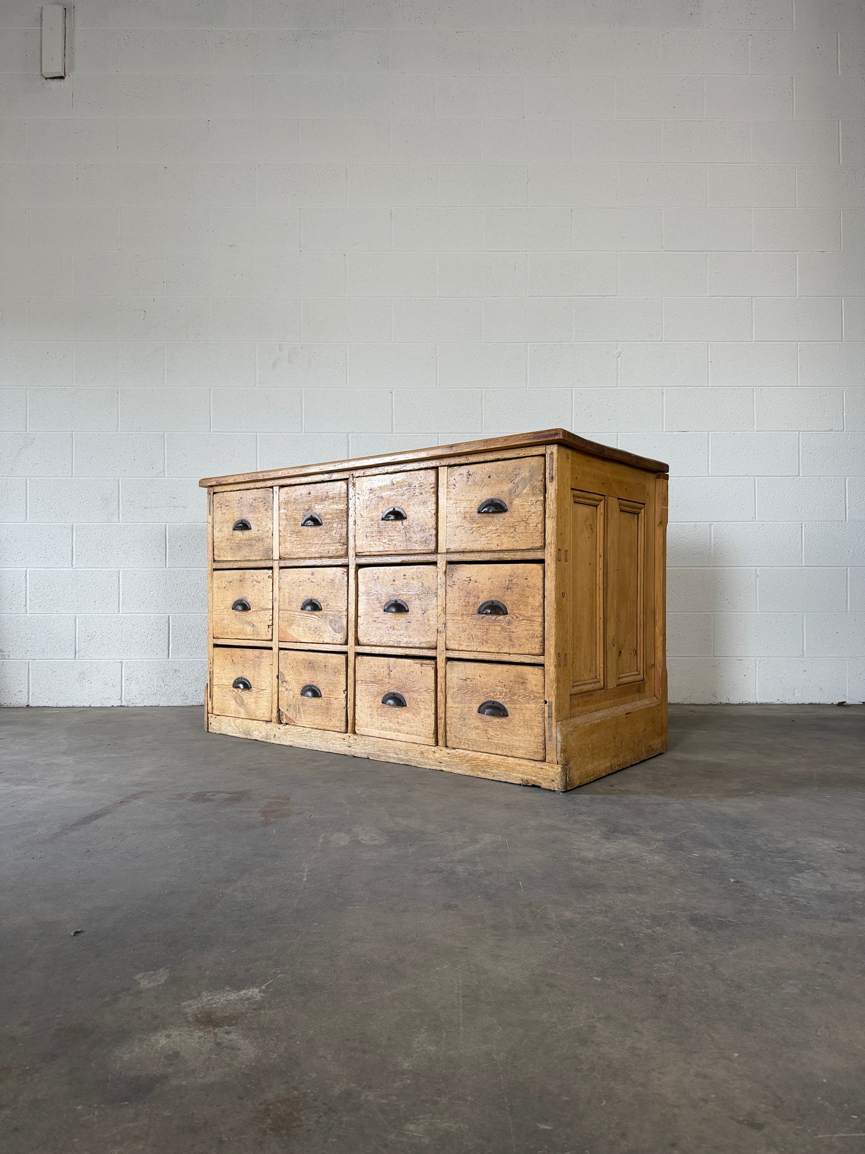 Victorian Pine Island/Bank of Drawers