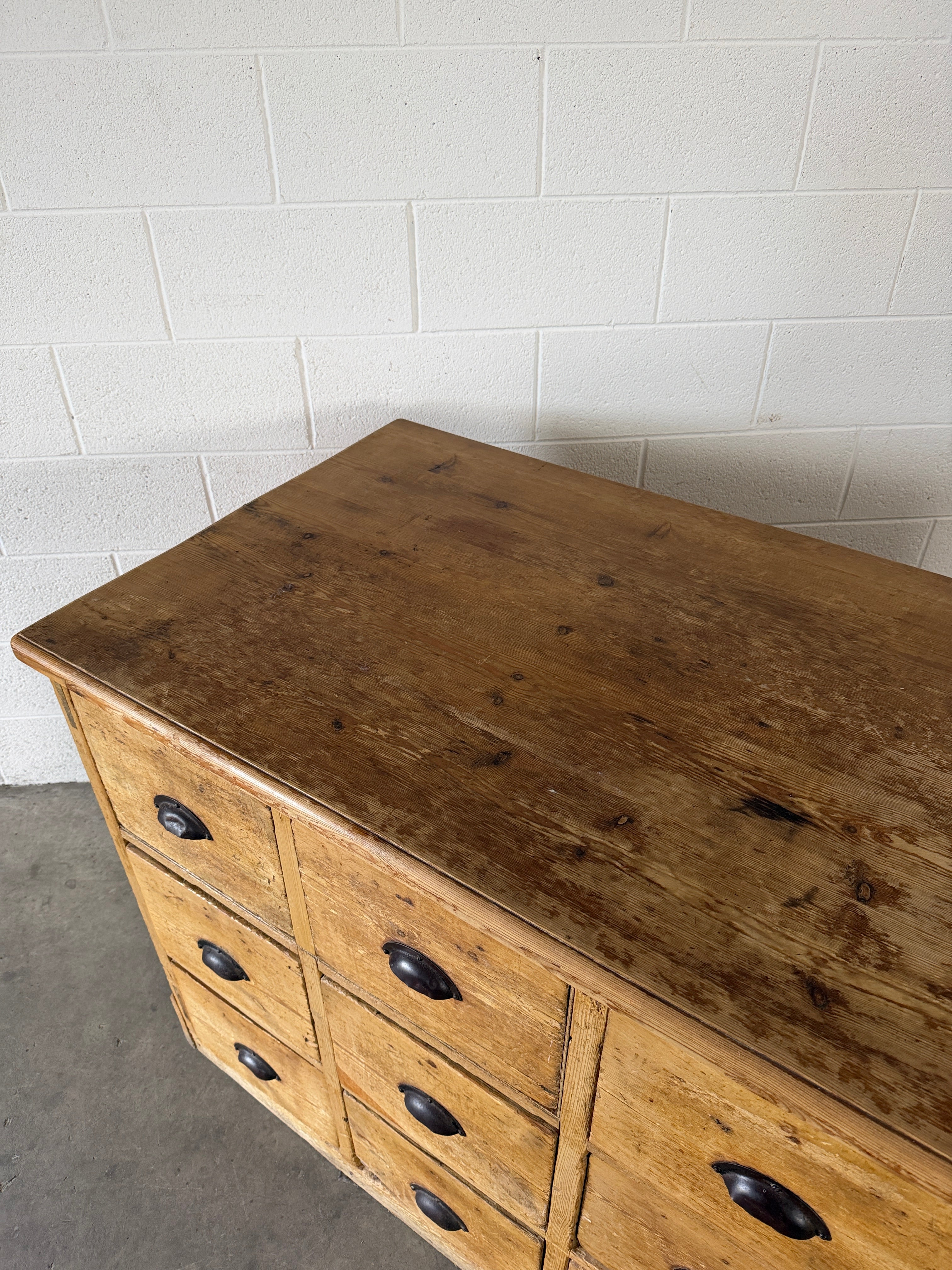 Victorian Pine Island/Bank of Drawers