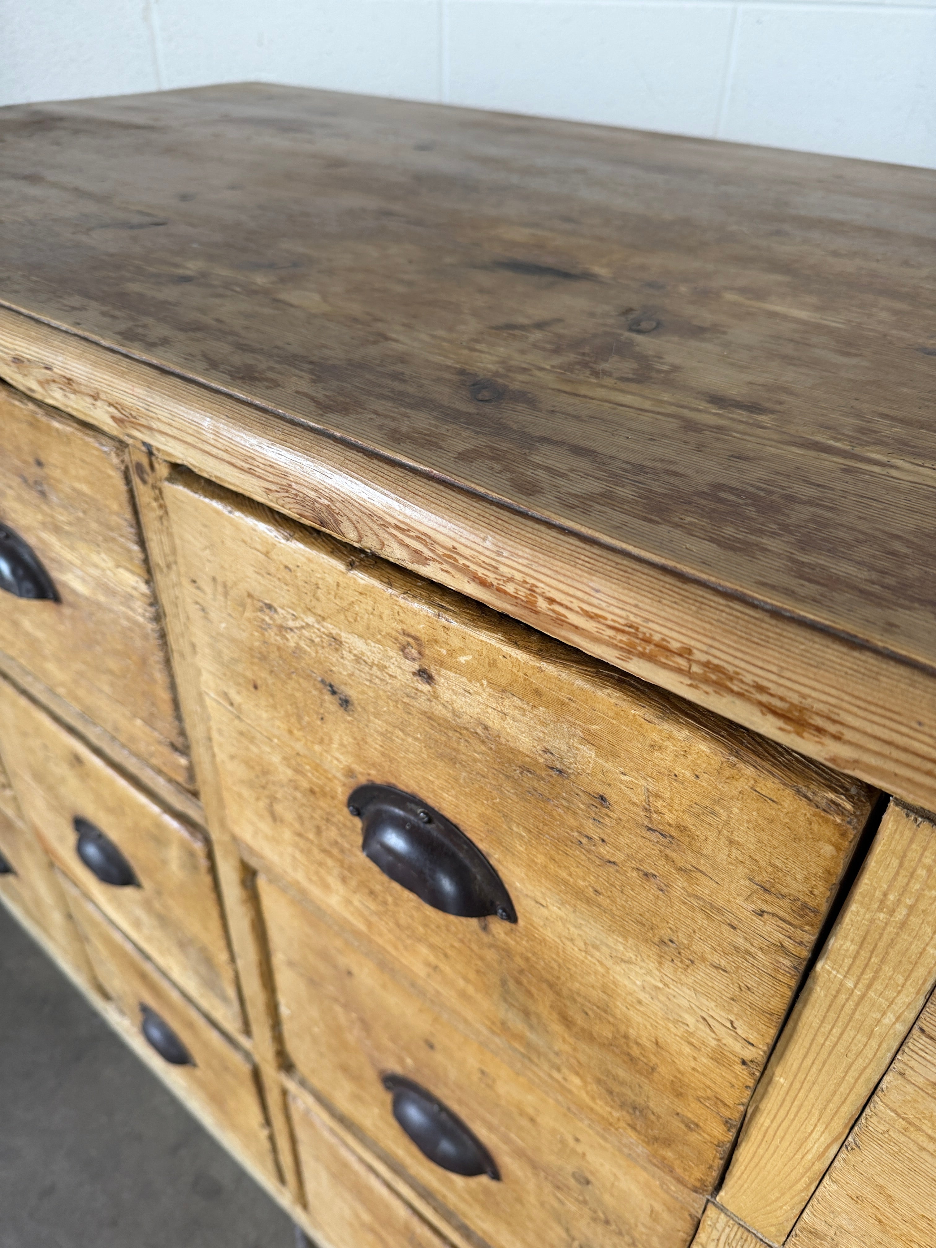 Victorian Pine Island/Bank of Drawers