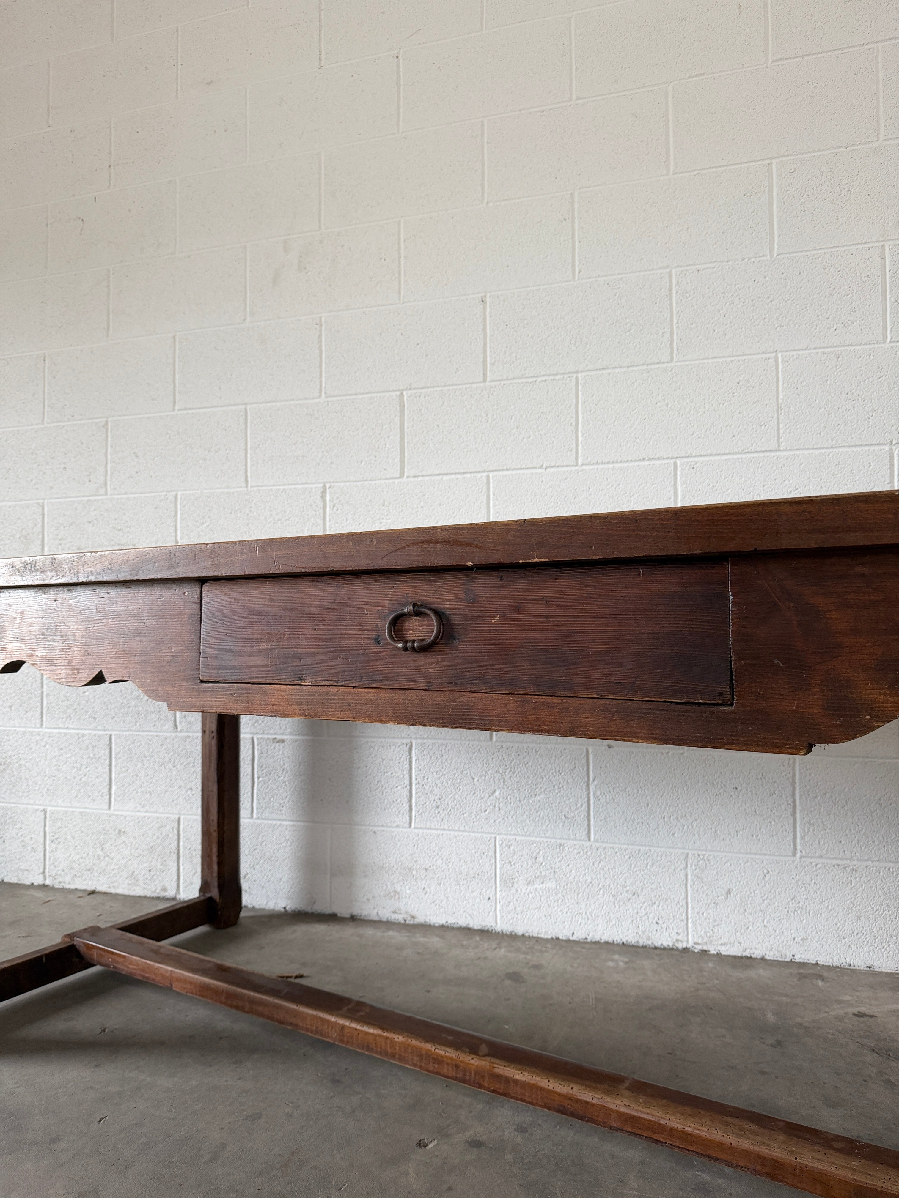 Antique French Oak Dining Table